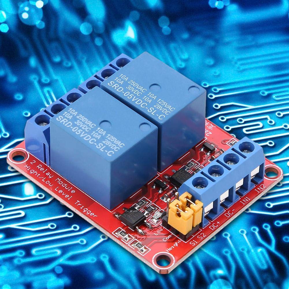 Relay 12 V 2 Change, 12 V Relay Module Board with Optocoupler, Relay Module 12 V 2 Channel, 2 Channel Relay Module 12 V, High and Low Level Trigger for Controlling Sps Automation Devices (12 V) - Image 2