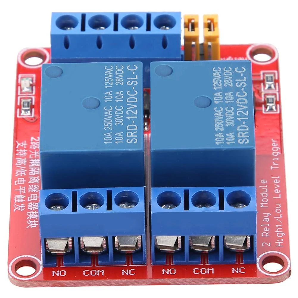 Relay 12 V 2 Change, 12 V Relay Module Board with Optocoupler, Relay Module 12 V 2 Channel, 2 Channel Relay Module 12 V, High and Low Level Trigger for Controlling Sps Automation Devices (12 V) - Image 5