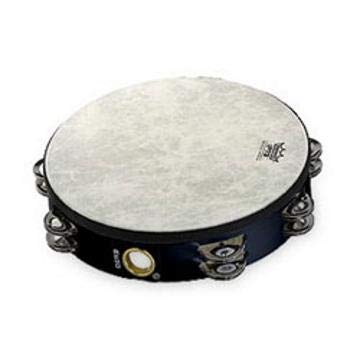 Remo Fiberskyn Tambourine - Quadura Black, 10" 10" Drum Quadura Black - Image 2