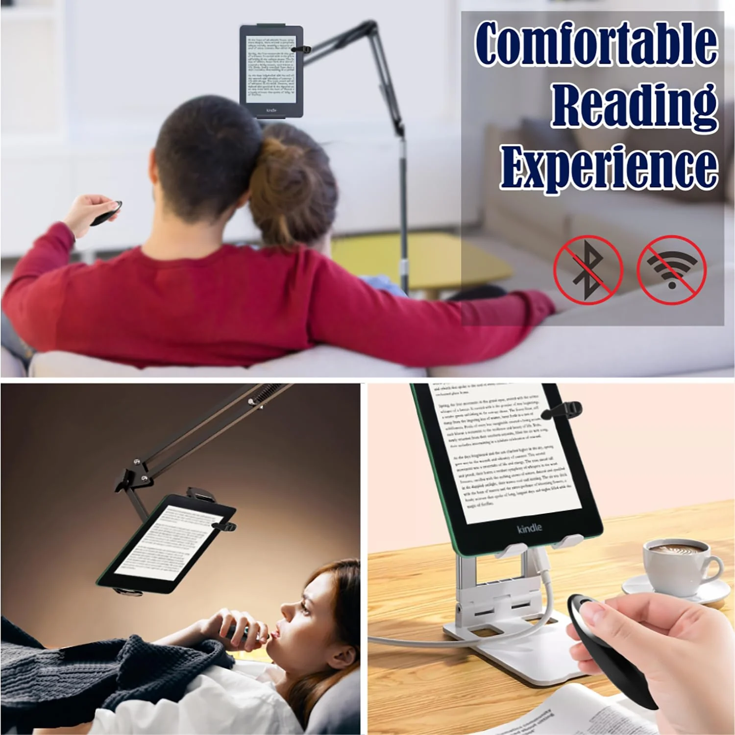 Remote Control Page Turner for Kindle Paperwhite Oasis Kobo eBook Readers,Mute Scroll Wheel Clicker,Remote Scrolling for TikTok,Remote Shutter for Taking Photos and Videos,Supports iPhone,iPad,Android Black - Image 2