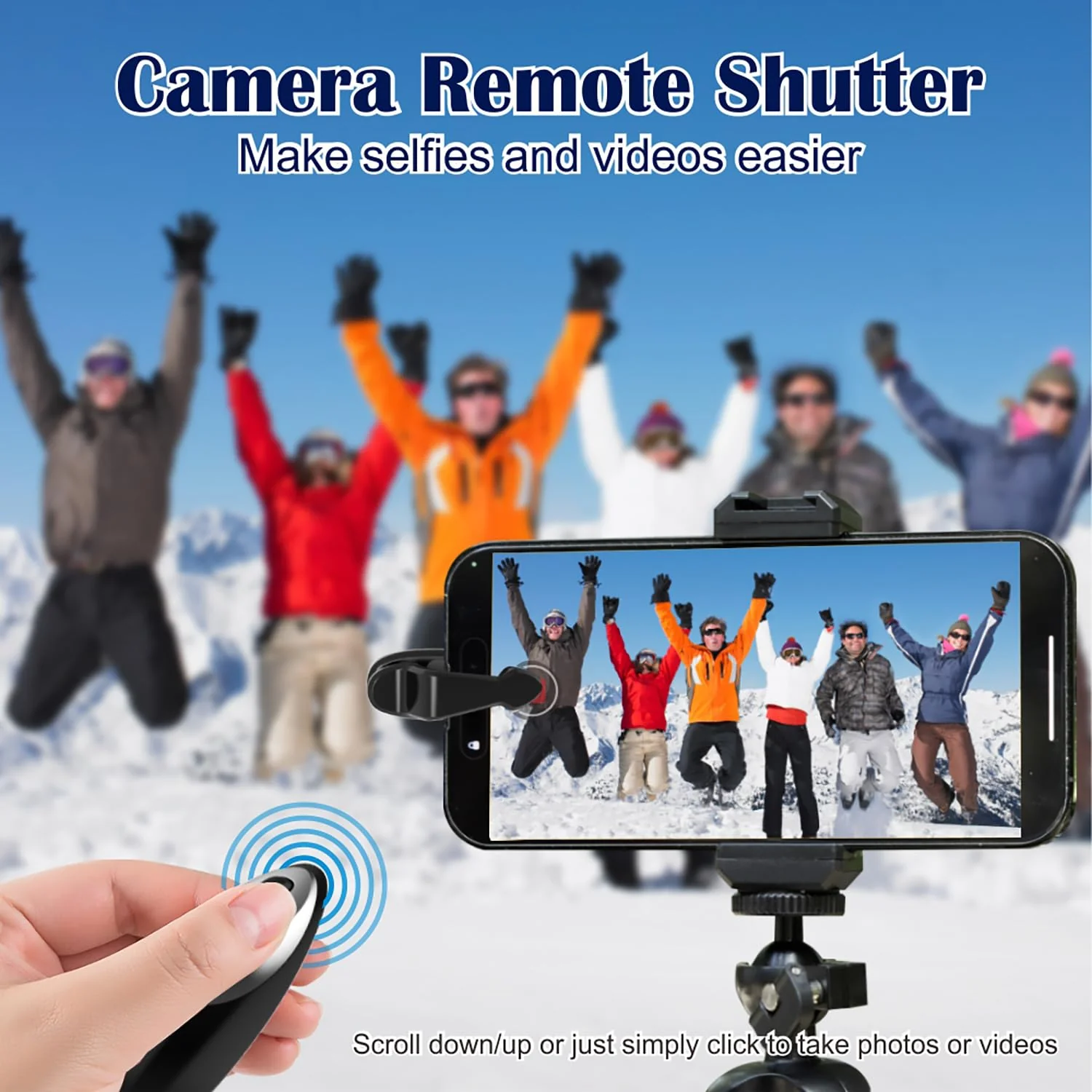 Remote Control Page Turner for Kindle Paperwhite Oasis Kobo eBook Readers,Mute Scroll Wheel Clicker,Remote Scrolling for TikTok,Remote Shutter for Taking Photos and Videos,Supports iPhone,iPad,Android Black - Image 4