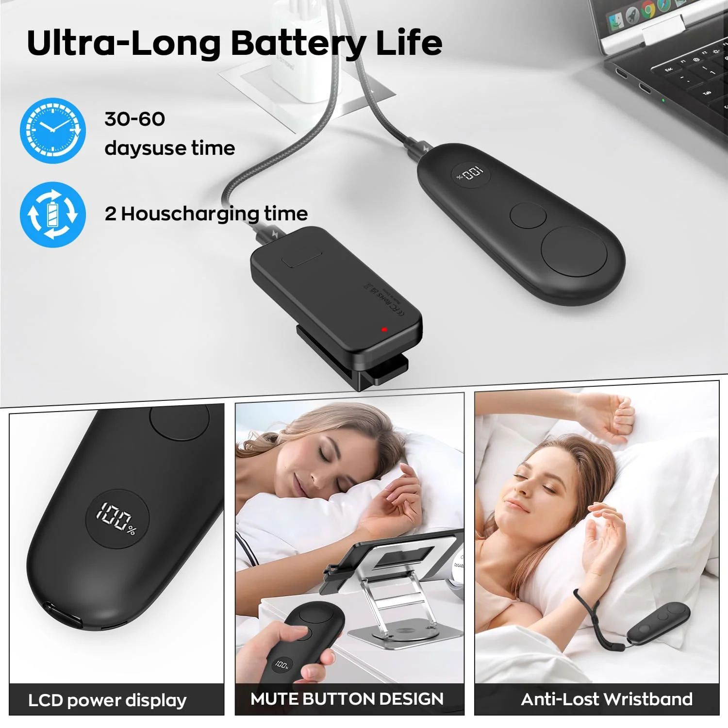 Remote Control Page Turner for Kindle Paperwhite Oasis Scribe eReaders, Page Turner Clicker for iPad Tablets Reading Novels Taking, Phone Camera Video Record Remote Triggers, Black - Image 5