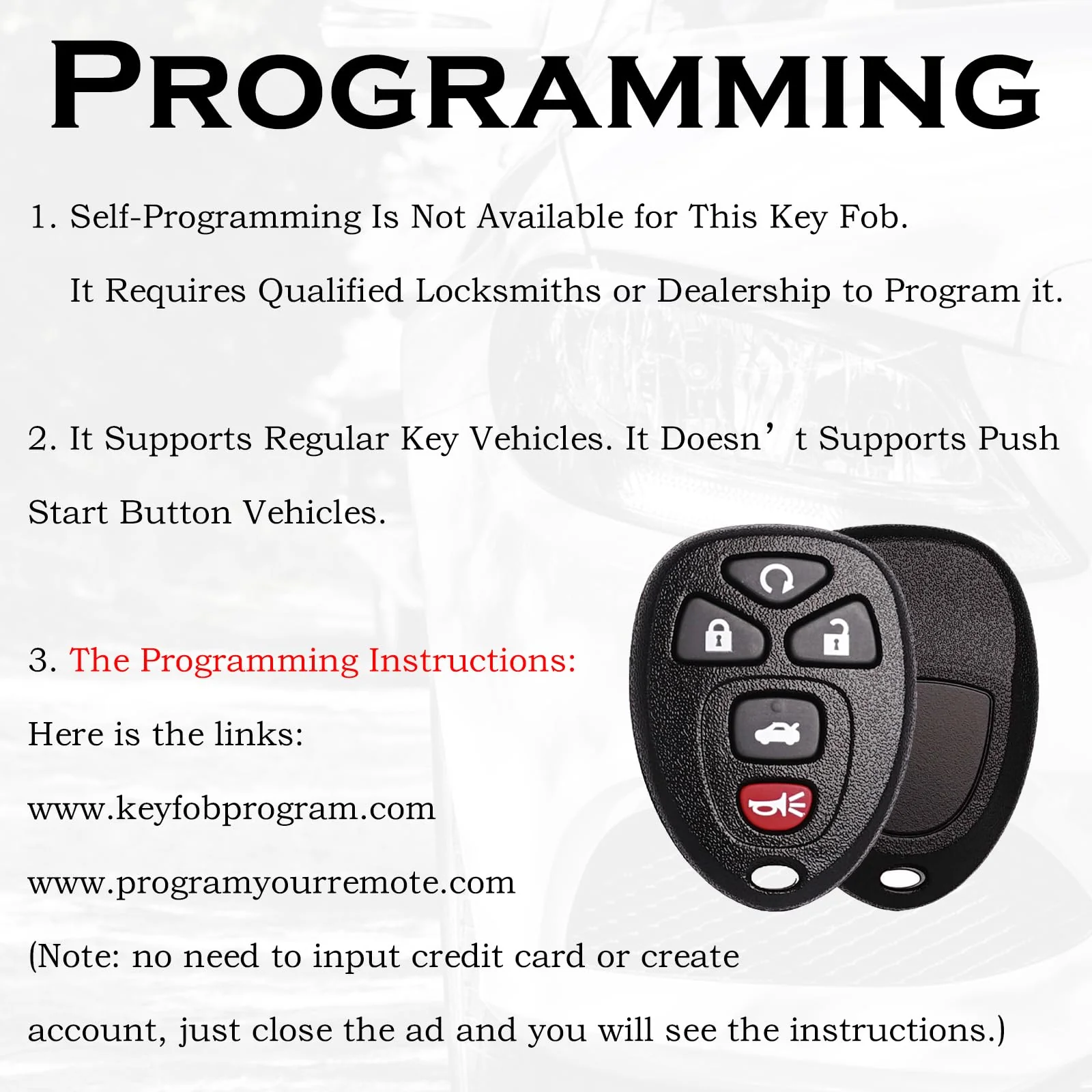 Remote Key Fob Replacement Fits for Chevy Malibu 2004 2005 2006 2007 2008 2009 2010 2012 Cobalt Pontiac G5 G6 Grand Prix Lacrosse Saturn Aura Sky Keyless Entry Remote Control 22733524 KOBGT04A - Image 4