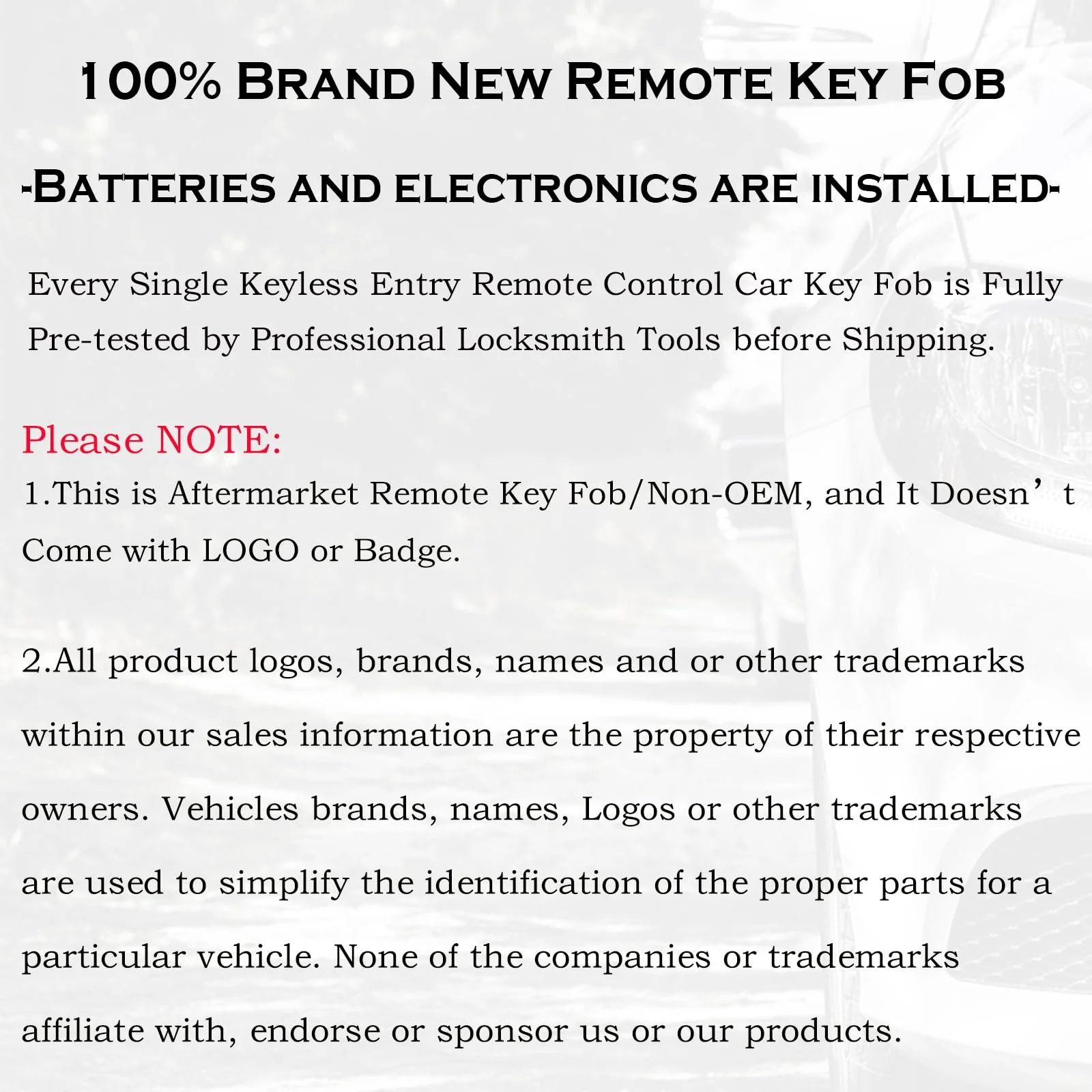 Remote Key Fob Replacement Fits for Chevy Malibu 2004 2005 2006 2007 2008 2009 2010 2012 Cobalt Pontiac G5 G6 Grand Prix Lacrosse Saturn Aura Sky Keyless Entry Remote Control 22733524 KOBGT04A - Image 5