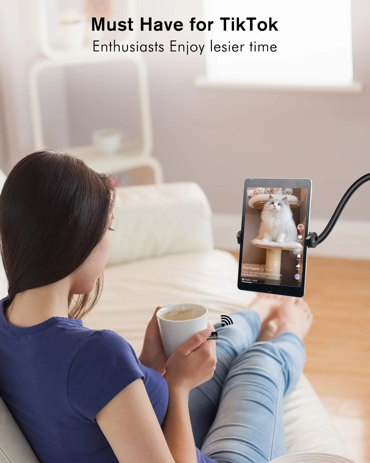 Remote Scrolling Ring for TikTok, 2-in-1 Tik Tok Scroller Ring with Phone Holder, Wireless Page Turner for iPad/iPhone Ebook Reading, Photo Taking Video Recording Remote for iOS Android Devices Black - Image 5