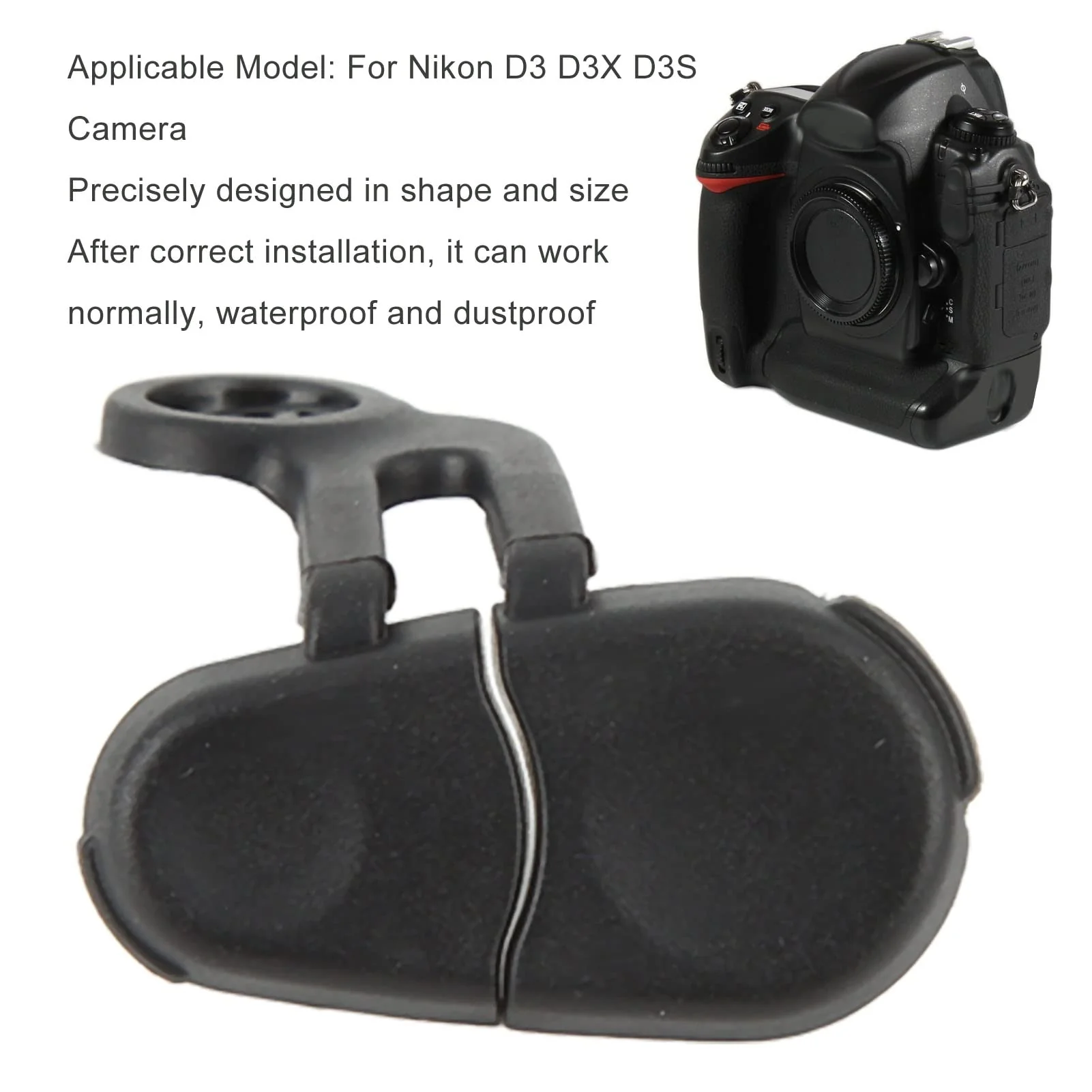 Remote Shutter Release, Rubber Top Cover Camera Shutter Release Cable Terminal Cover for D3 D3X D3S - Image 6
