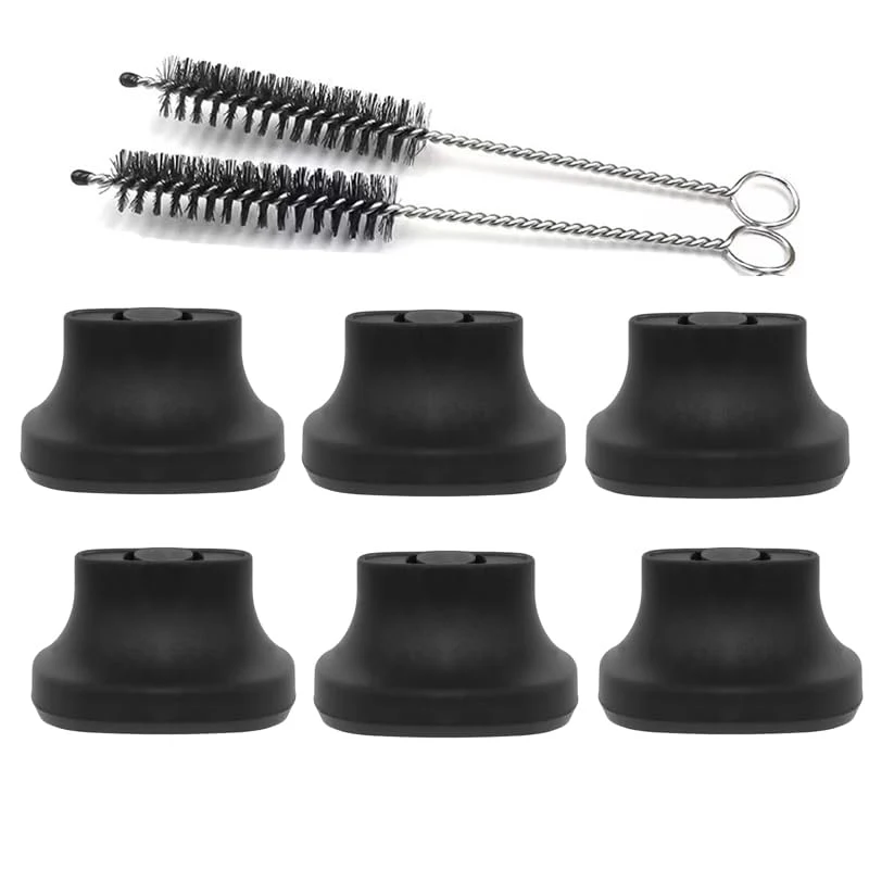 Replacement Accessories Designed for Mini and Plus, 6*Mouthpiece Compatible with P-Mini&Plus [6+2] Brush for Cleaning (Black) Black - Image 2