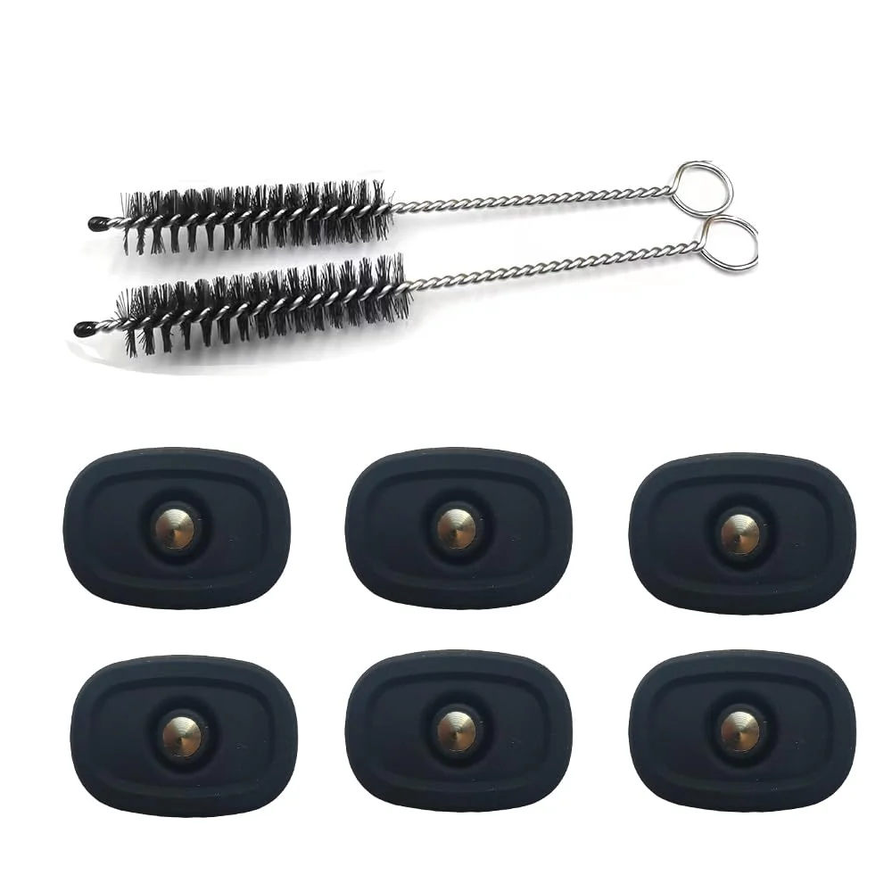Replacement Accessories Designed for Mini and Plus, 6*Mouthpiece Compatible with P-Mini&Plus [6+2] Brush for Cleaning (Black) Black - Image 4