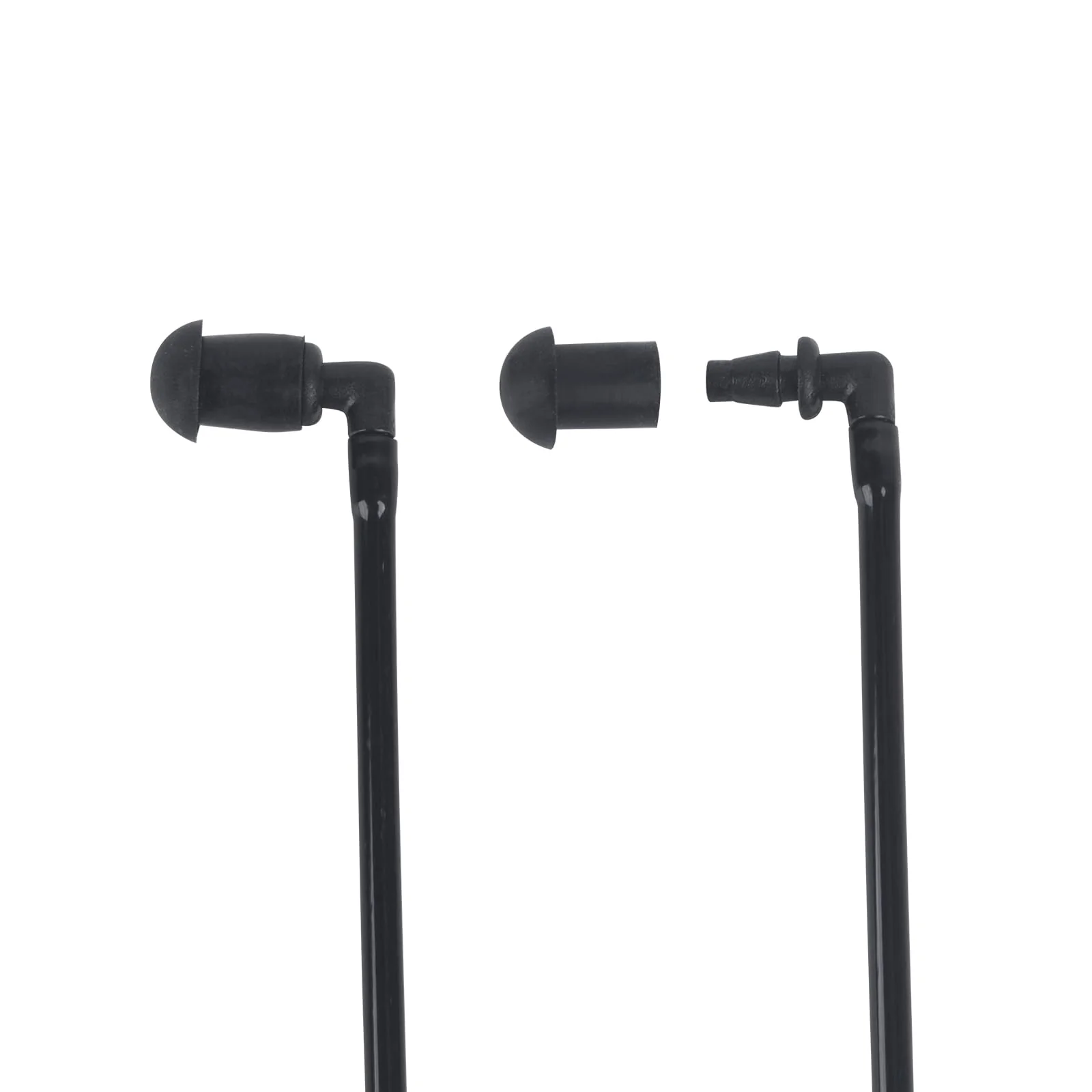 Replacement Acoustic Tube with Connector Replaceable Earpiece Coil Tubes for Two Way Radio Ear Piece Walkie Talkie Surveillance Headset FBI Covert Style Silicon Soft Material (J5, Black) J5 - Image 3