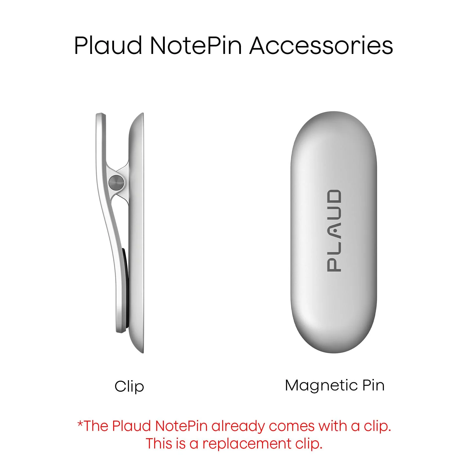 Replacement Magnetic Clip and Pin Attachments for Plaud NotePin (*NOT Included), Accessory Replacement Kit Set for NotePin AI Voice Recorder (No Additional Purchases Needed), Purple - Image 3