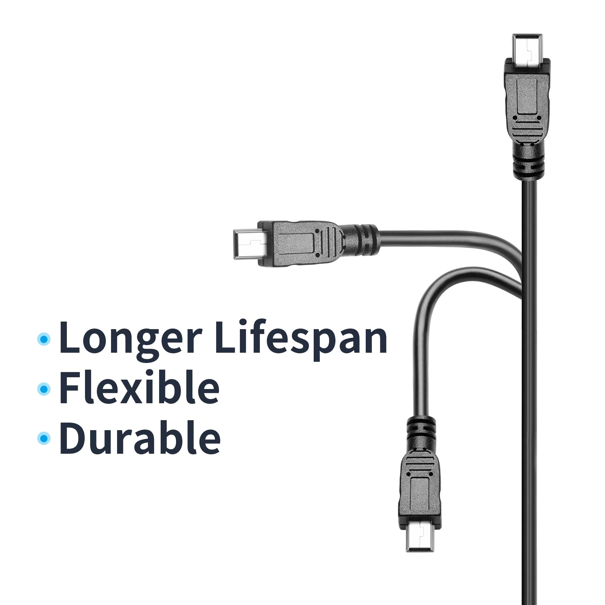 Replacement Power and Data Cord for Texas Instruments TI-84 Plus CE, TI 84 Plus C Silver Edition, TI Nspire CX/TI Nspire CX CAS Graphing Calculator Charging Cable - Image 2