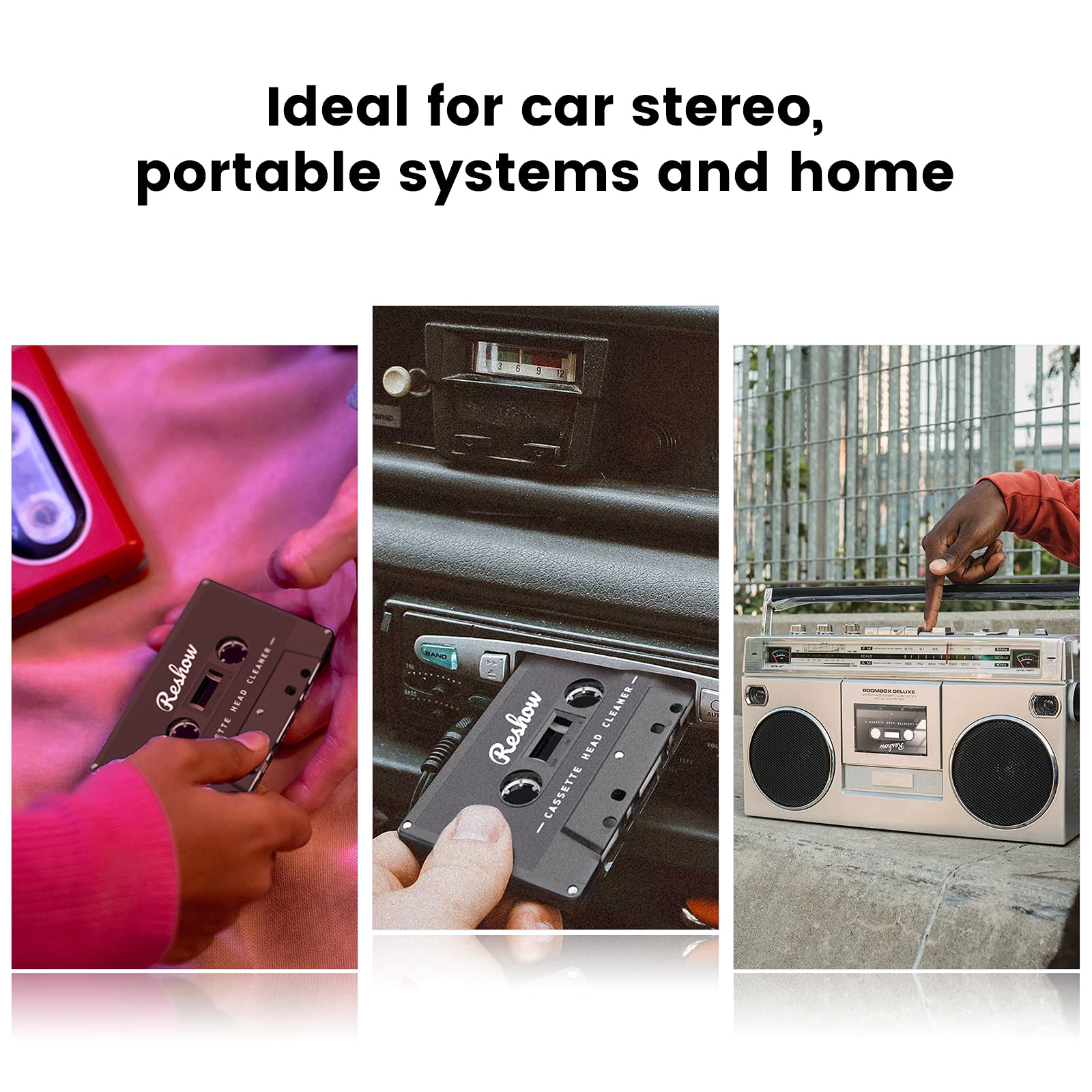Reshow Audio Tape Cassette Head Cleaner with 2 Cleaning Fluids Care Wet Maintenance Kit for Cassette Tape Player/Boombox/Deck/Recorder - Image 5