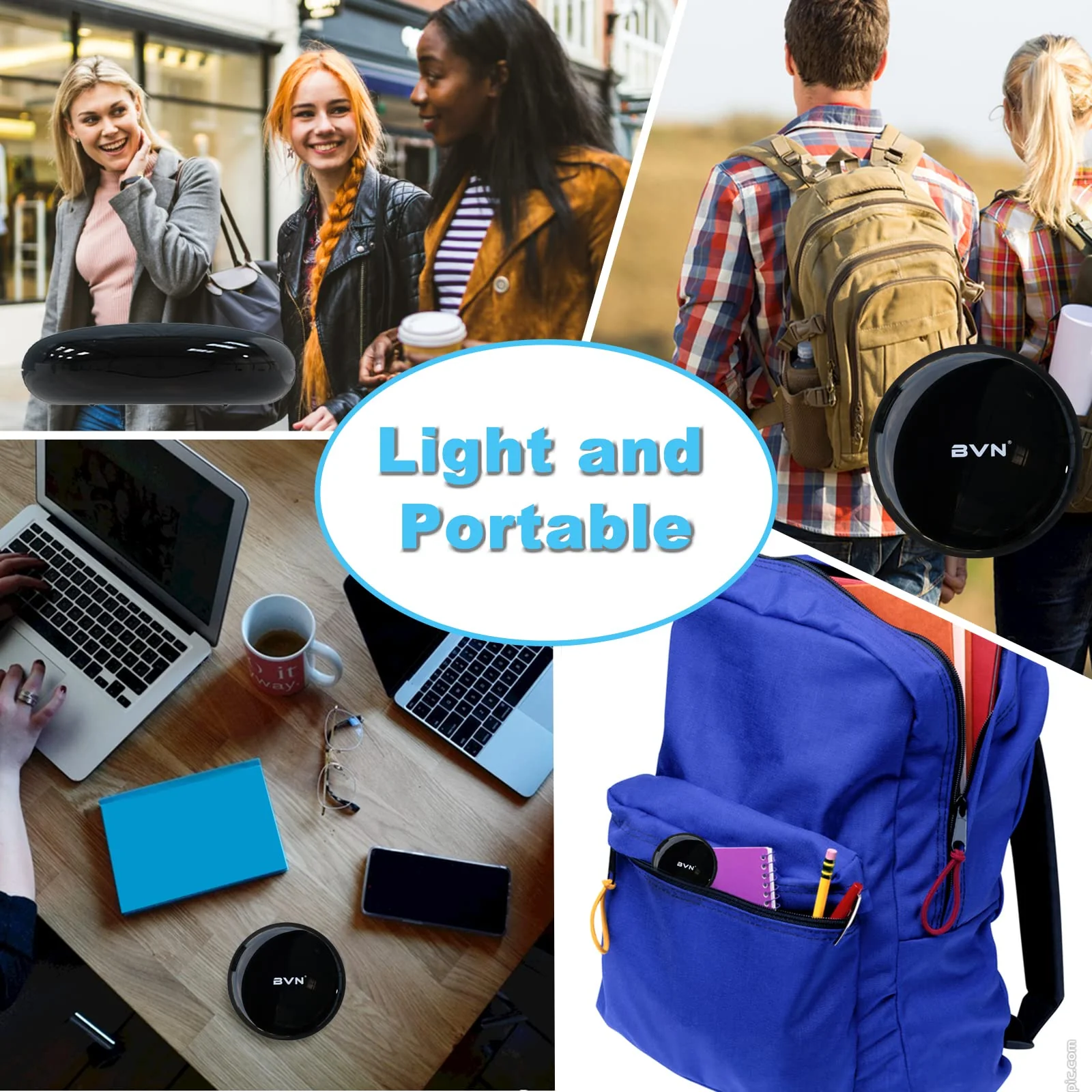 Retainer Case Orthodontic Dental Case: BVN Slim Braces Case, Mouth Guard Case, Denture Case, Teeth Aligner Case, Night Guard Case Container Storage Holder Black. Circular case Black Shell+blue Silicone Pad - Image 7