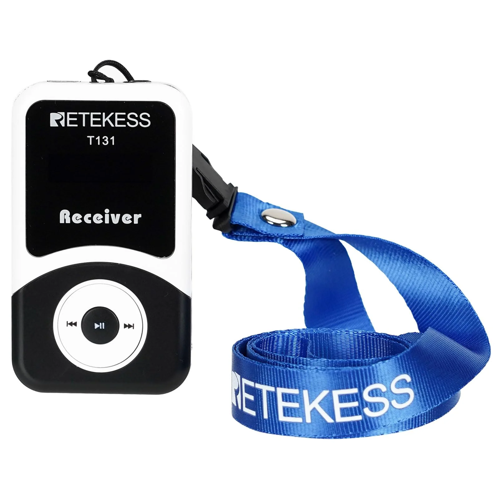 Retekess T131 Wireless Tour Guide System Receiver with 3.5mm One-Side Earphone, 99 Channels, Audio Translation System for Church School Training Court Factory (Use with T130 Transmitter) - Image 4