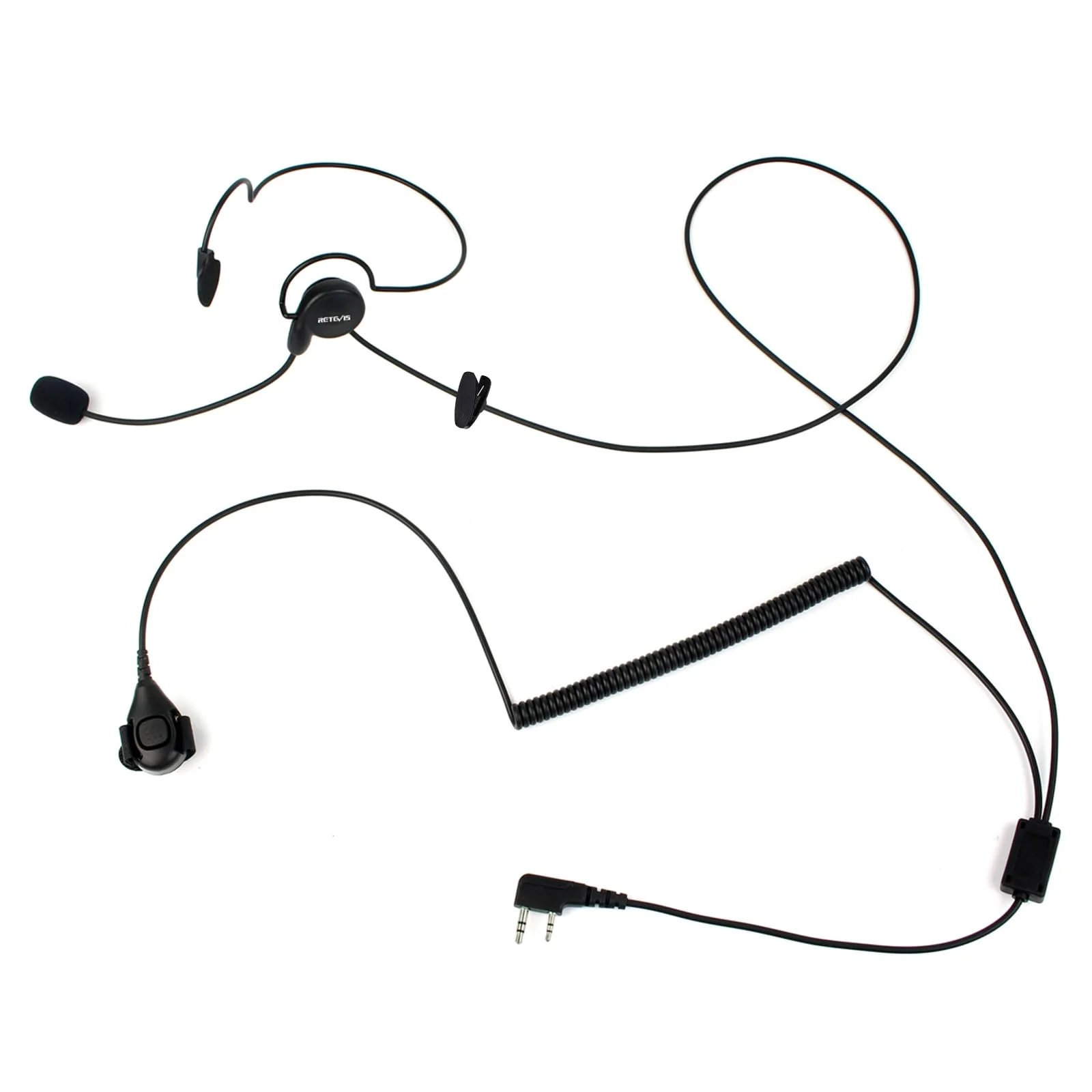 Retevis Behind-The-Head Walkie Talkie Headset with Boom Mic,Compatible RT22 RT21 H-777 RT68 Baofeng BF-F8HP UV-5R UV-82 Kenwood Walkie Talkie,Two Way Radio Headset with Finger PTT(1 Pack) - Image 10