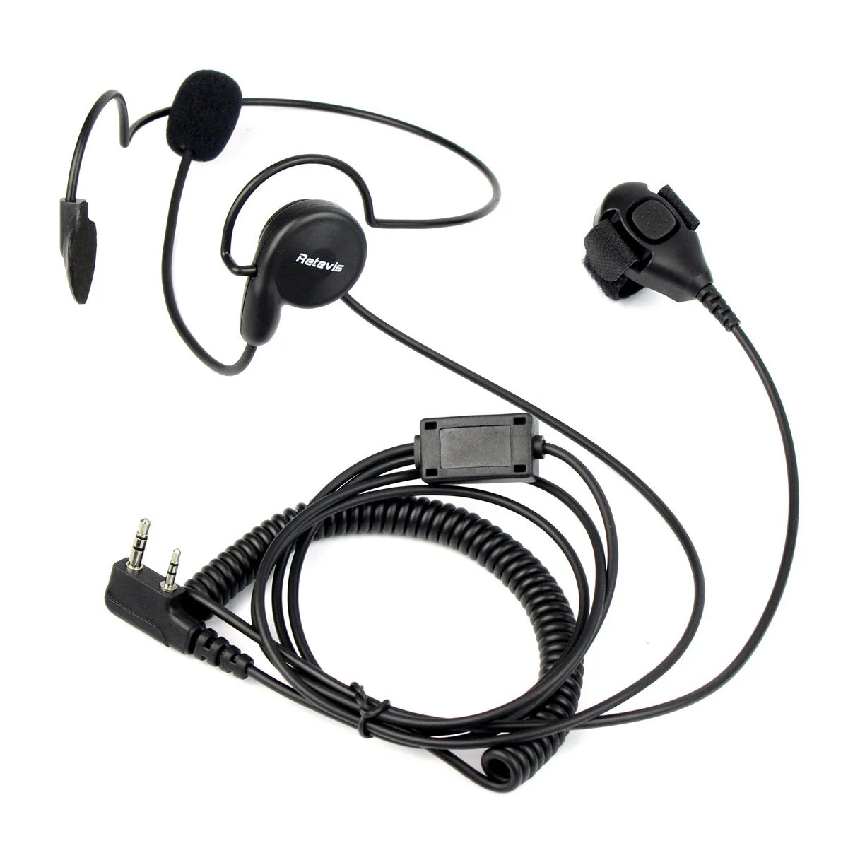 Retevis Behind-The-Head Walkie Talkie Headset with Boom Mic,Compatible RT22 RT21 H-777 RT68 Baofeng BF-F8HP UV-5R UV-82 Kenwood Walkie Talkie,Two Way Radio Headset with Finger PTT(1 Pack) - Image 12