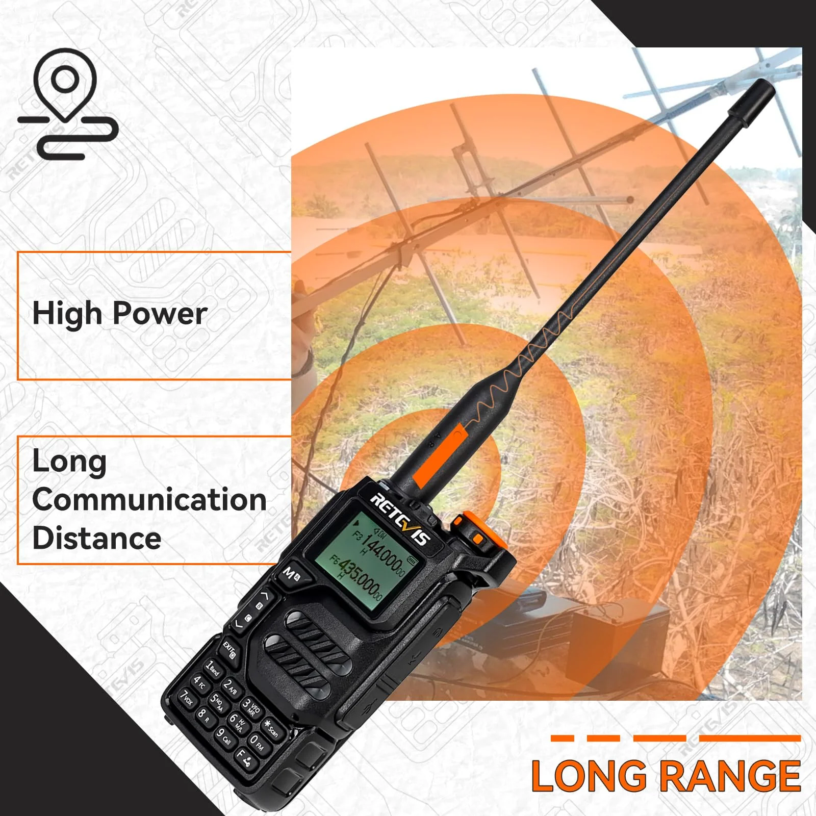 Retevis RA79 (Upgrade for UV 5R 3rd) Ham Radio, Dual Band Two Way Radio, Support Chirp, NOAA, Portable Handheld AM/FM Radio, Emergency Walkie Talkies with USB-C Charging for Beginner, Survival - Image 6