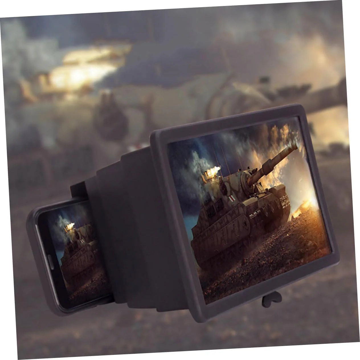 Retractable Phone Screen Magnifier with Amplifier Stereoscopic Cell Phone Screen Amplifier for Movies Videos and Gaming Compatible with All Smartphones - Image 3