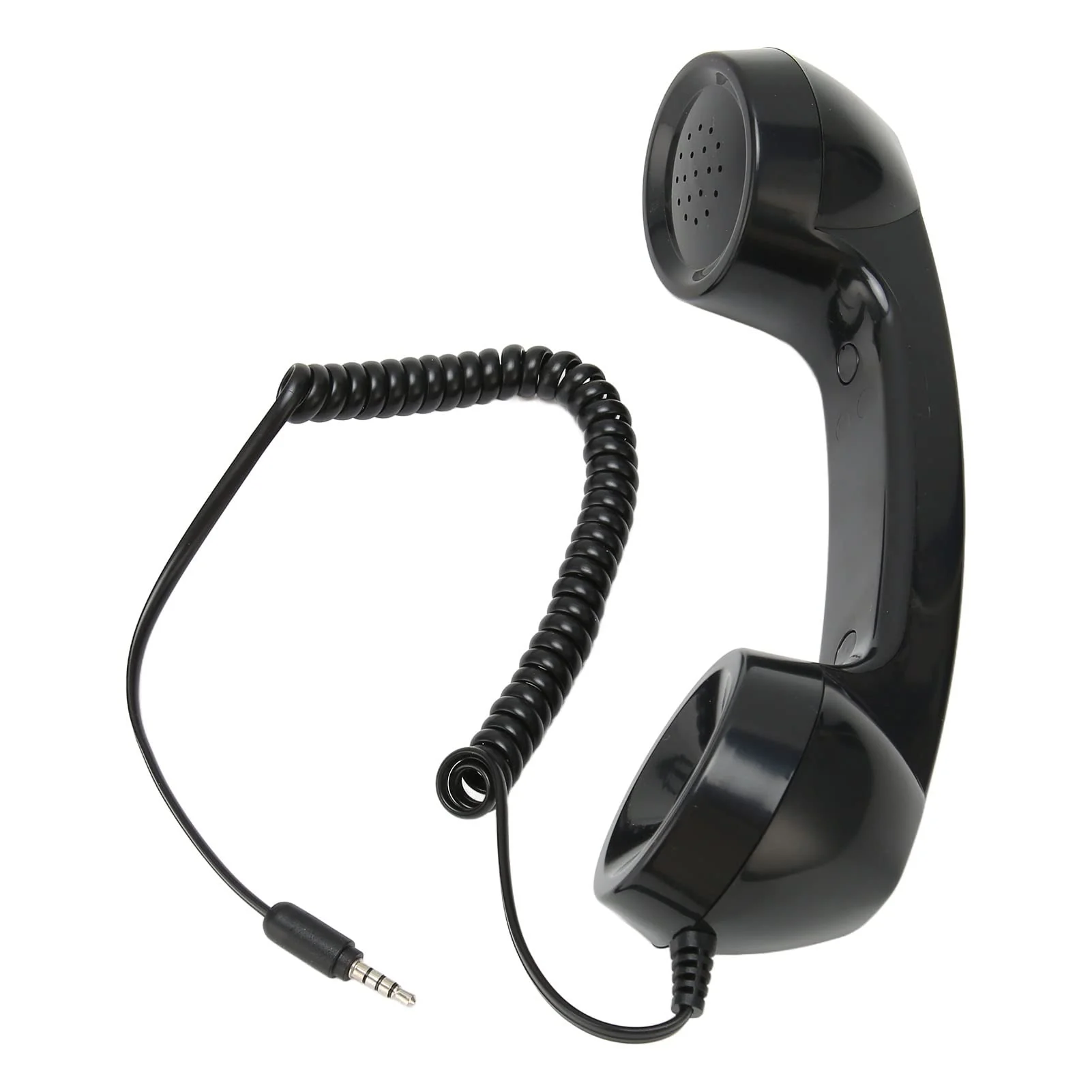 Retro Phone Handset, Phone Telephone Receiver, Multifunction Radiation Proof Handheld Cell Phone Receiver with 3.5mm Sound Plug for Mobile Phones Computers (Black) Black - Image 6