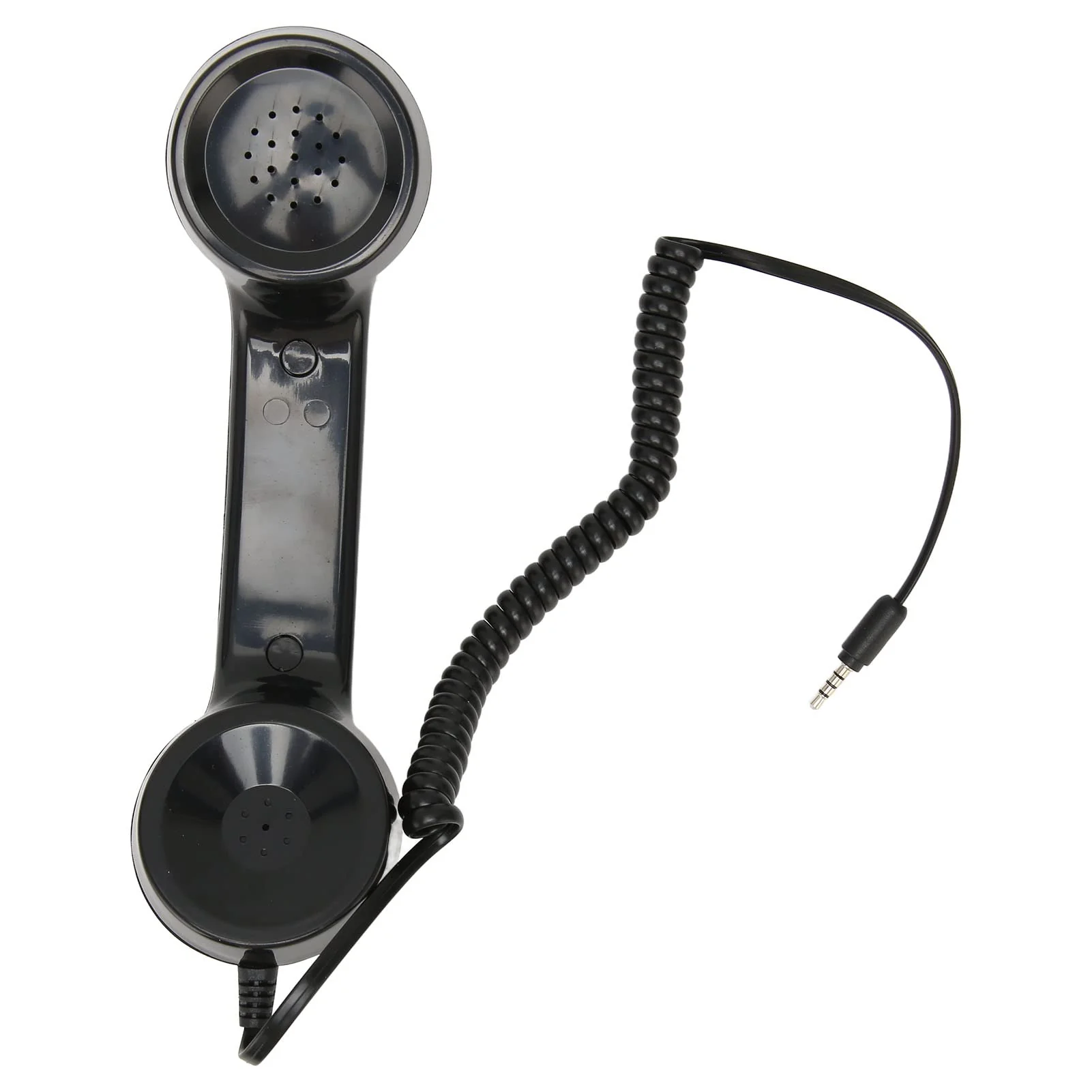 Retro Phone Handset, Phone Telephone Receiver, Multifunction Radiation Proof Handheld Cell Phone Receiver with 3.5mm Sound Plug for Mobile Phones Computers (Black) Black - Image 7