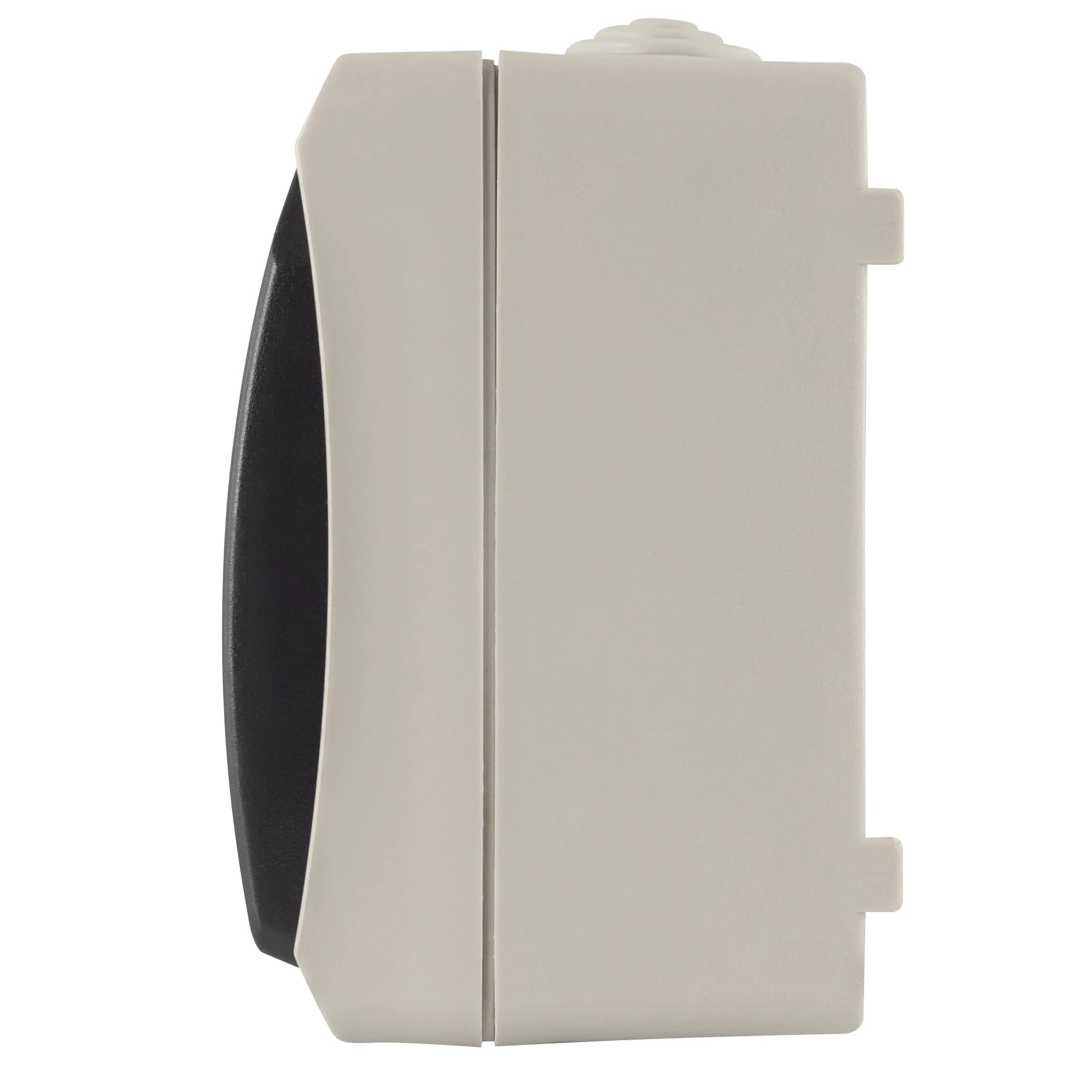REV AquaBase 2-Way Wet Room Socket, 2-Pole, Splash-proof IP54, Horizontal, Surface-Mounted, Grey 1 x socket (2-way) - Image 7