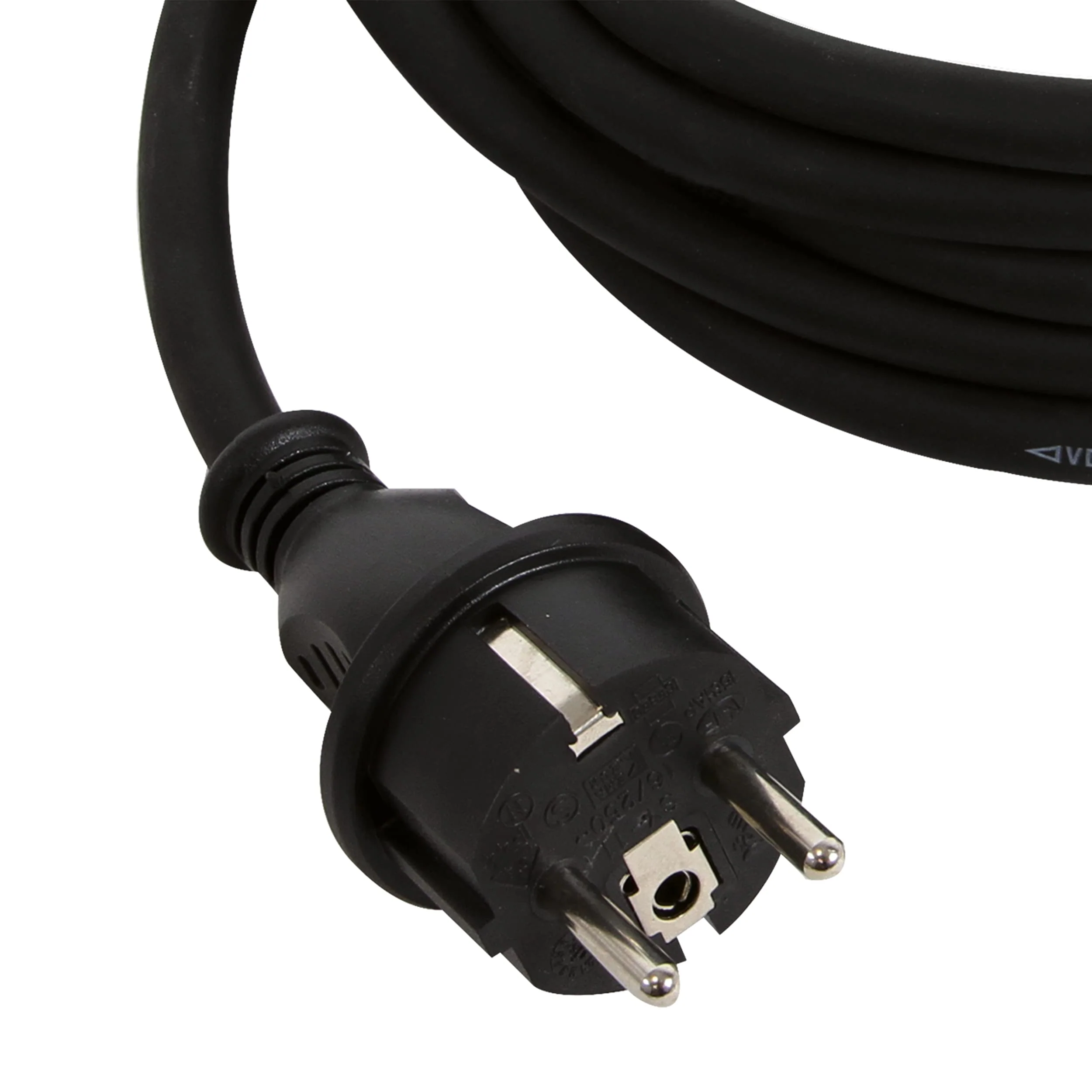 REV Ritter 0577133555 Lead with Grounded Plug Cord H05RR-F 1.5 mm² Cable – Black 2-black 3m - Image 3