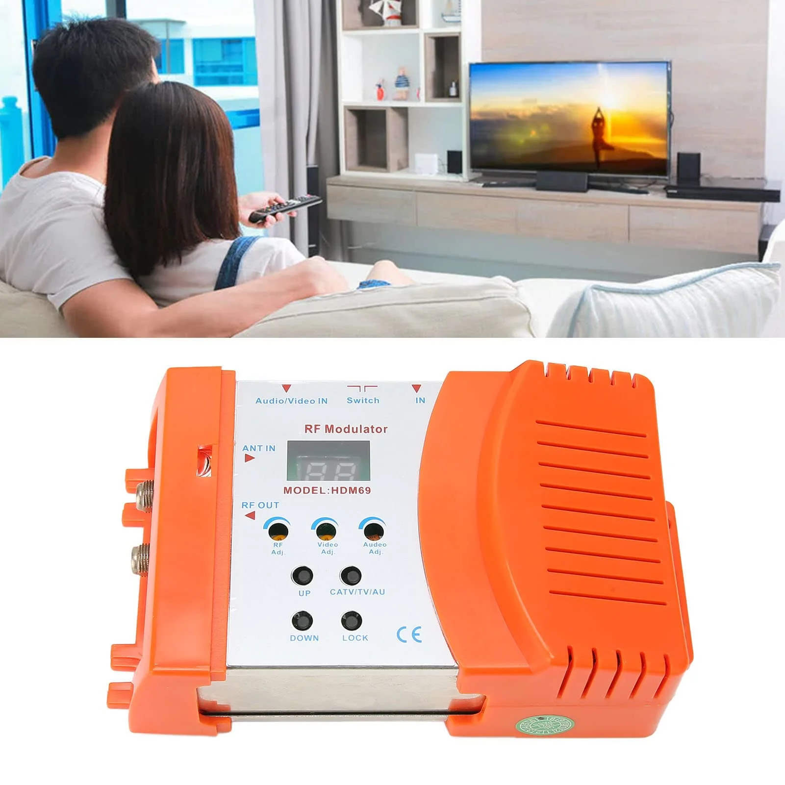 RF Modulator HDMI Modulator for PAL NTSC Format, AV to RF Coaxial Converter, w/Antenna in/Out & Channel Switch, HDMI to RF, for Home TV, HDTV Tuner, Game Console PS3 AC 90‑240V - Image 5