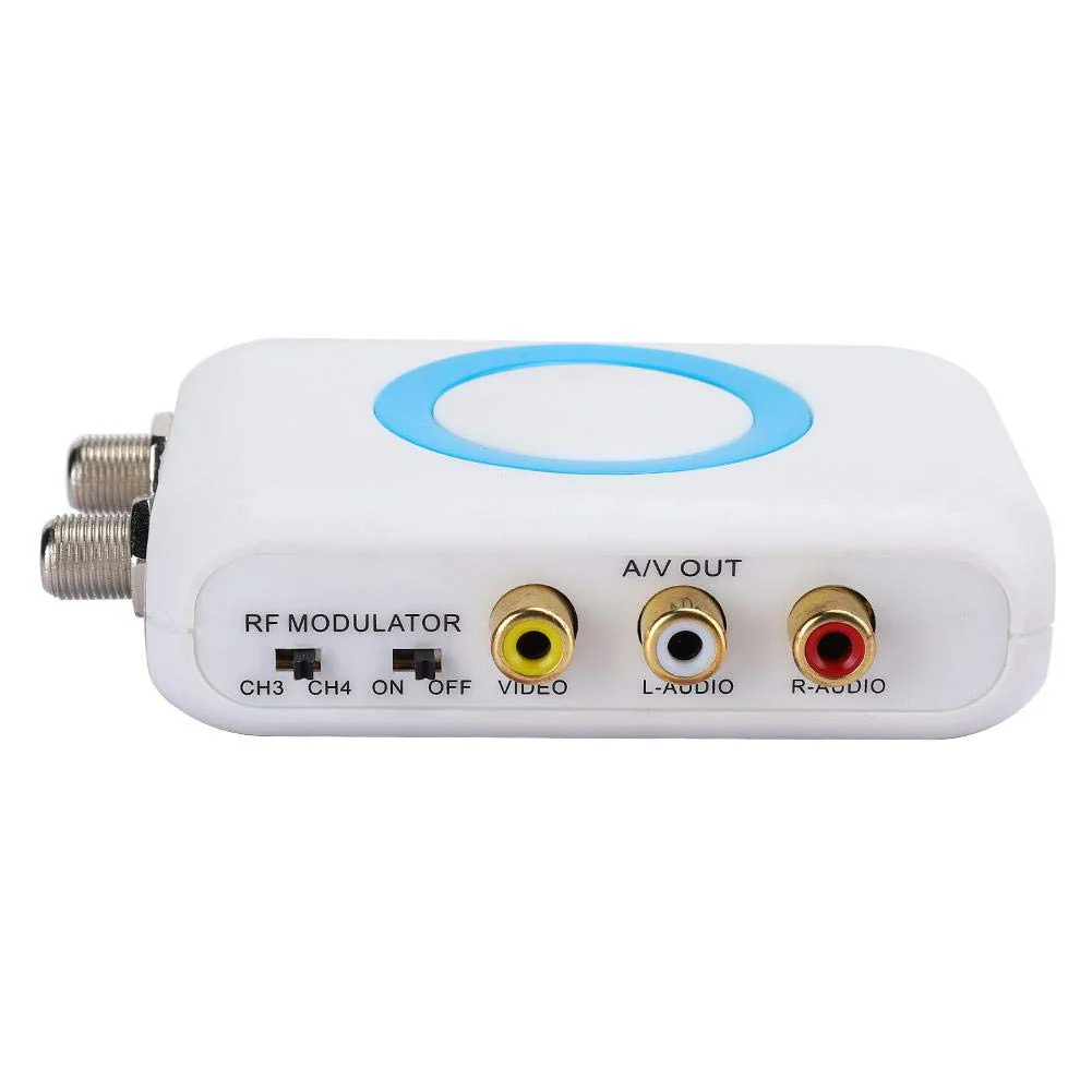 RF Modulator, Professional High Definition RF Video HD Modulator for PLL Controlled, HD Input to A/V Output and RF Output, Support NTSC and PAL TV Format Output - Image 5