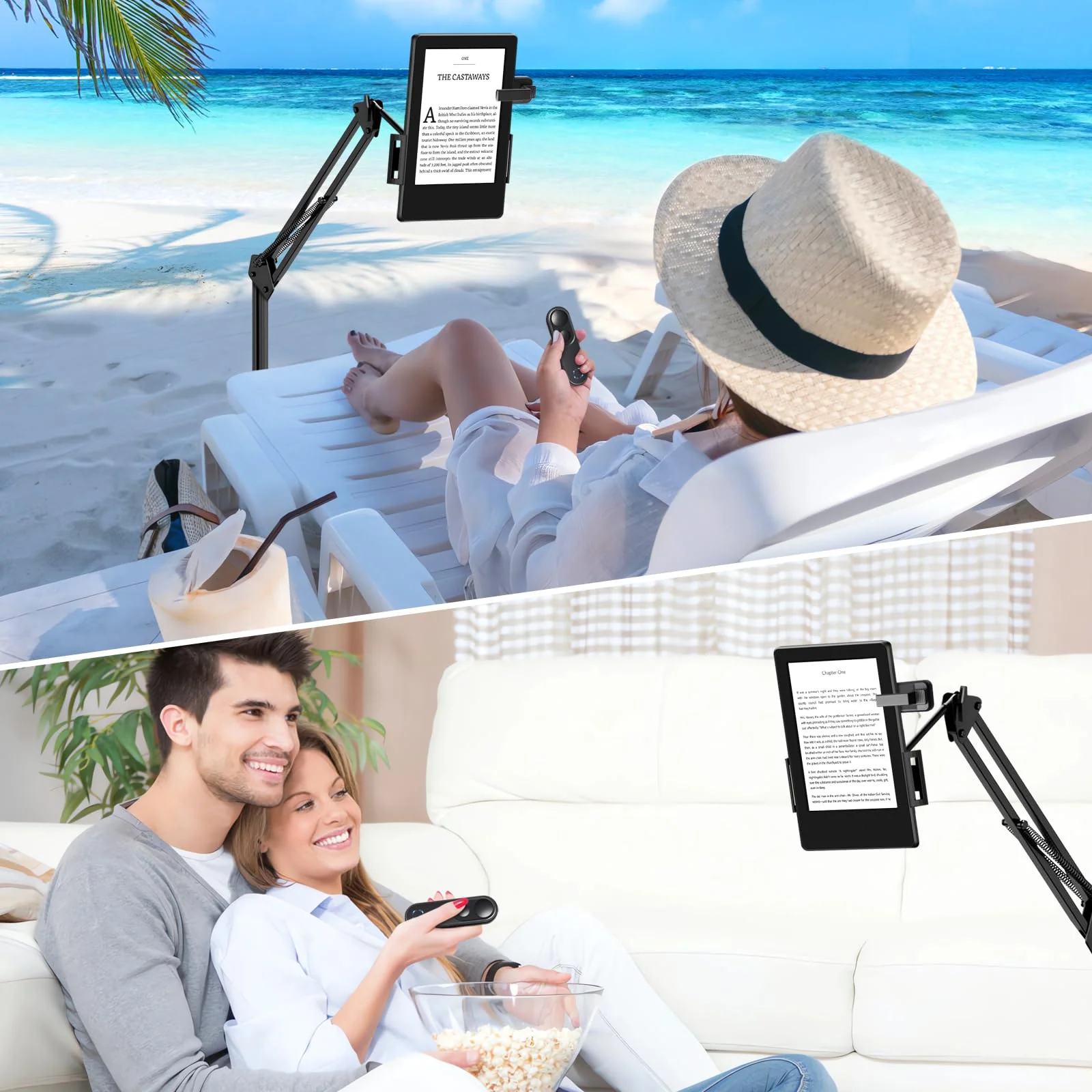 RF Remote Control Page Turner for Kindle Paperwhite Oasis Scribe Kobo,Clicker Page Turner Kindle Accessories for iPhone,iPad, Android Tablets Reading Novels,Camera Video Record&Shutter Selfie Black - Image 9
