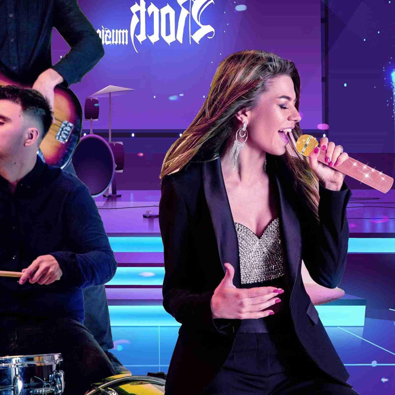rhinestone Handle Cover for Wireless Microphone, Sparkly Crystal Mic Sleeve for Live Singing, DJ, Karaoke, Party, Wedding, Streaming Video Shooting (Rose Gold) - Image 7