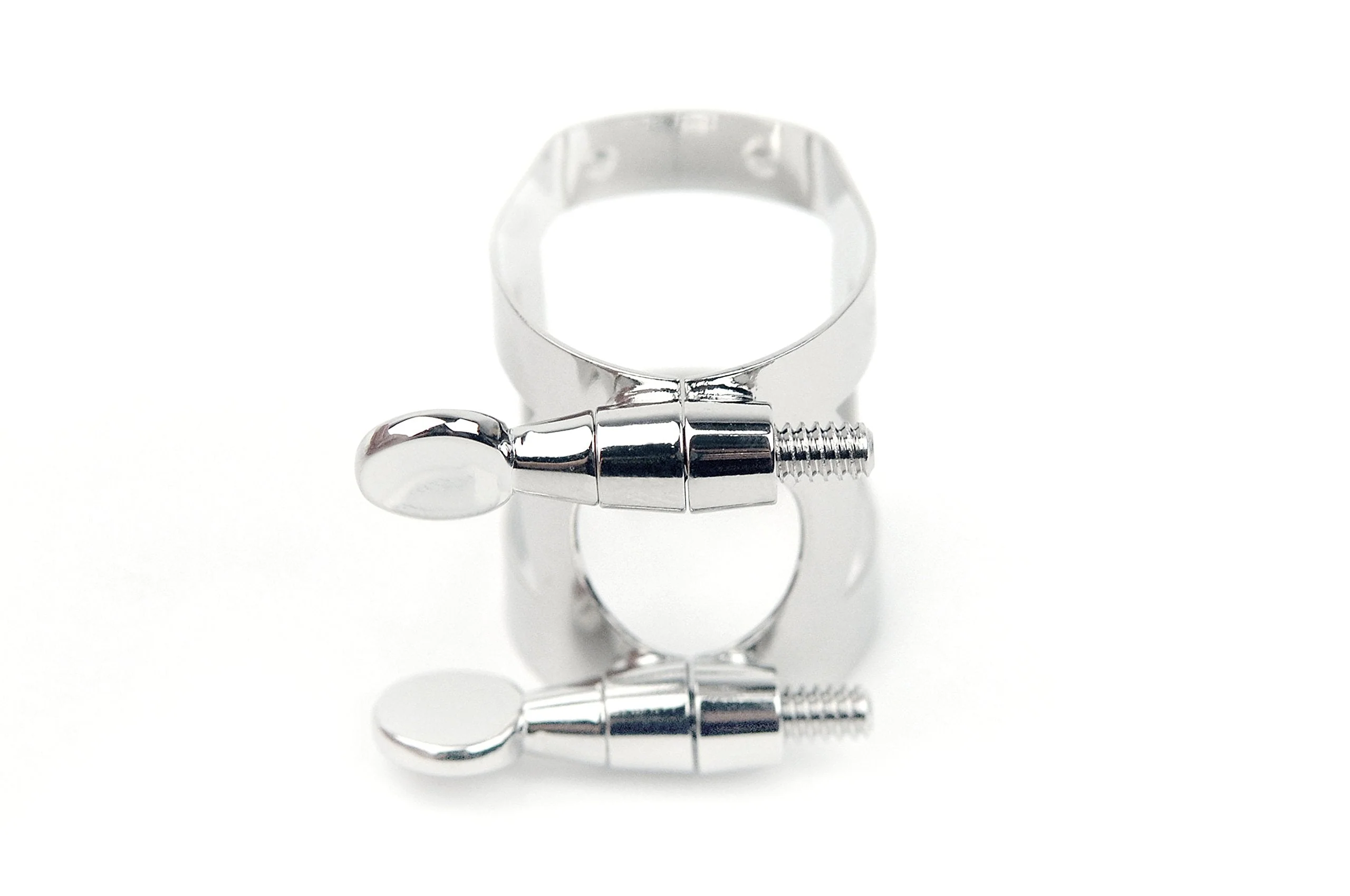 Rico Ligature & Cap, Soprano Sax, Nickel Plated Ligature & Cap Sets - Image 2