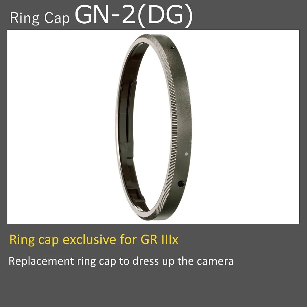 RICOH Ring Cap GN-2 (DG) Dark Gray [Compatible Models: GR IIIx] [Dark Gray Color with Metallic Finish] [Replacement Ring Cap to Dress up The Camera] 30492 - Image 2