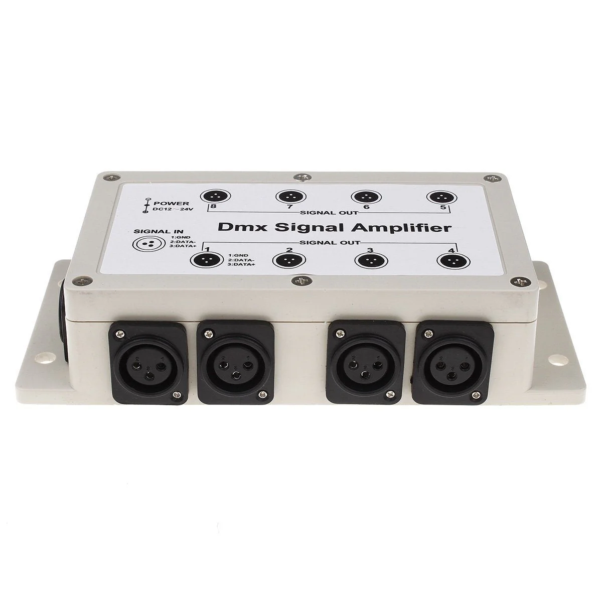 RioRand DMX512 LED Signal Splitter Amplifier Distributor 1 Way in 8-Channel 3-Pin Output with Signal Indicator - Image 4