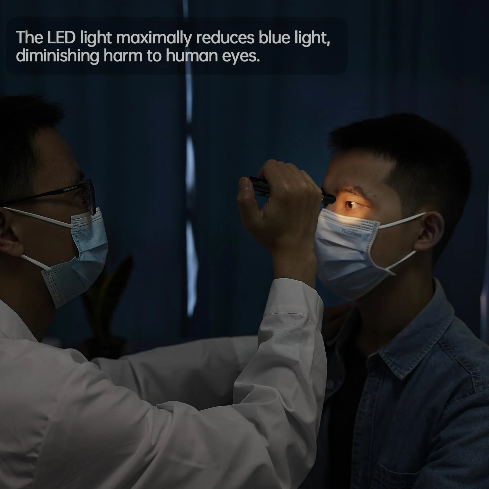 RISEMART Pupil Light Diagnostic Light with Pupil Meter and Ruler, Warm/Cool White, Rechargeable USB LED Pen Lamp for Nurses, Students, Doctors (Black) black - Image 5