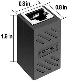 RJ45 Coupler，Ethernet Coupler, in Line Coupler for Cat7/Cat6/Cat5e/Cat5 Ethernet Cable Extender Adapter Female to Female (6 Pack Black) RJ45 6 pack - Image 4