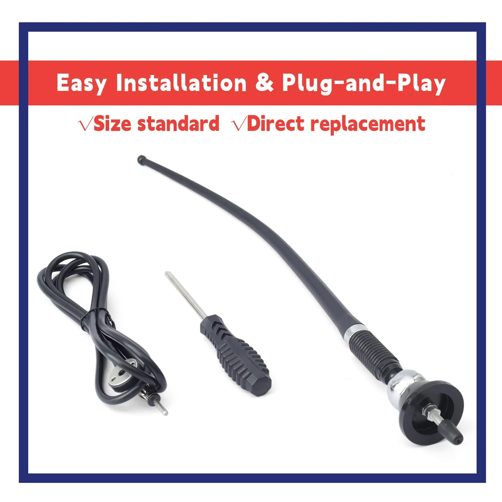 RMA60 Rubber Radio Antenna Replacement for John Deere for Kubota for Massey Ferguson for Yanmar Tractor - Image 6