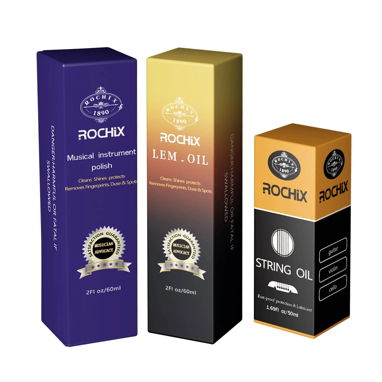 Rochix Premium Guitar Cleaning Care Kit 3-Piece Kit - Guitar Oil and Cleaner for Body and Fretboard Fingerboard - Cleans,Polishes and Protects - Image 6