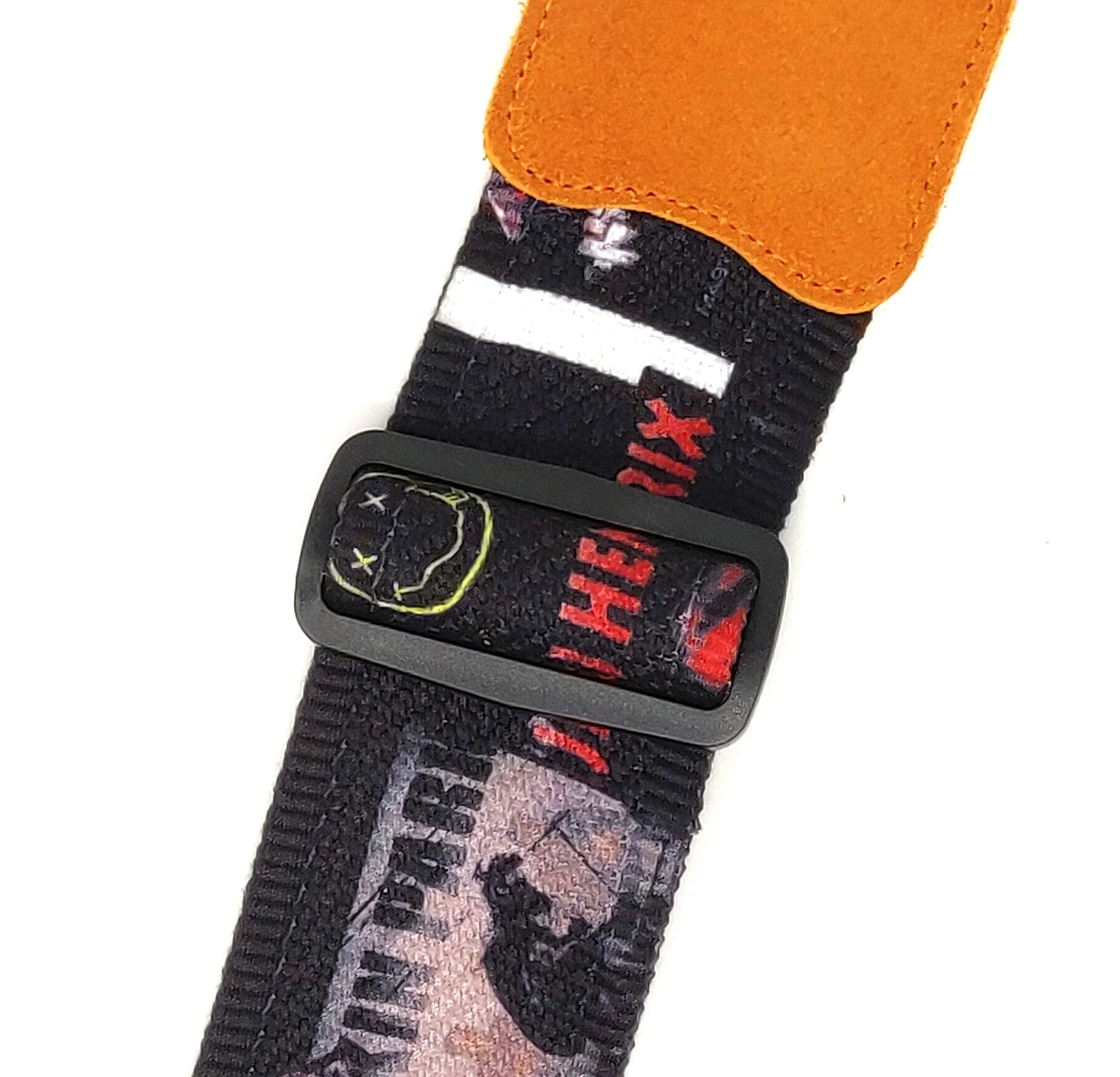 Rock Bands Cotton 2.3 Inches Wide Guitar Strap | 100% Cotton with genuine leather - Image 6