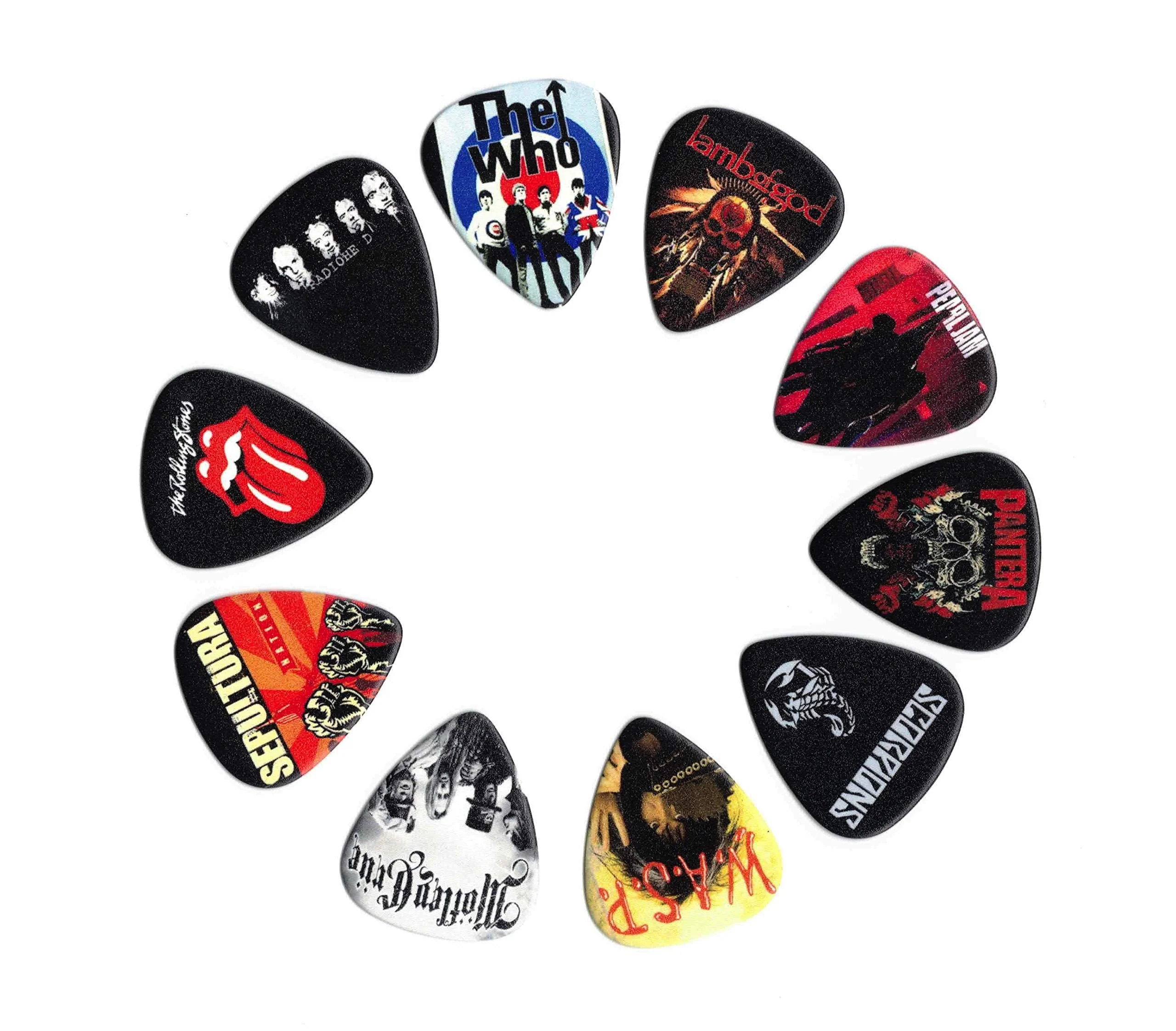 Rock Bands Vol 3 Guitar Picks (10 picks in a packet) | Sepultura, Motley Crue & many more - Image 2