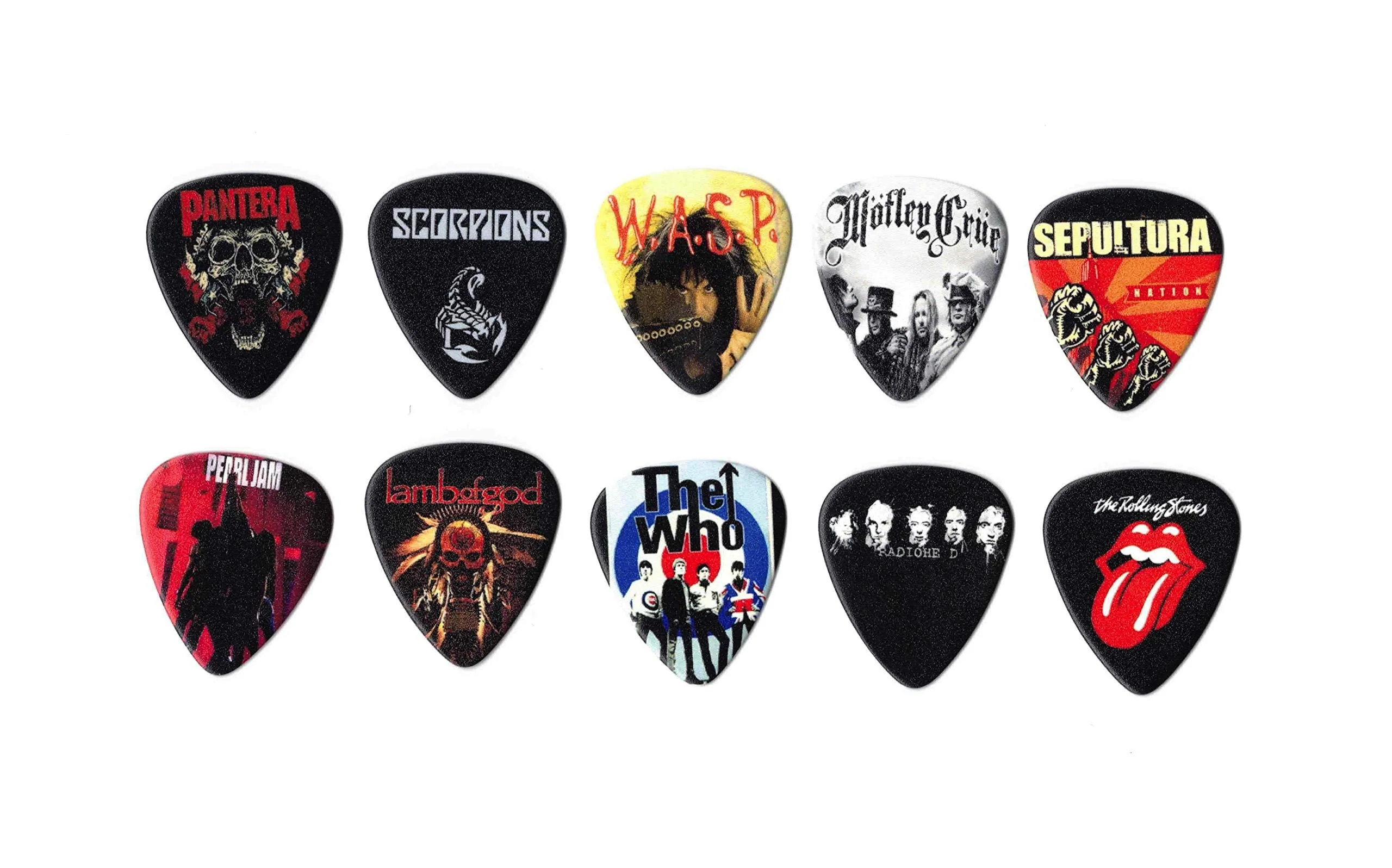 Rock Bands Vol 3 Guitar Picks (10 picks in a packet) | Sepultura, Motley Crue & many more - Image 3