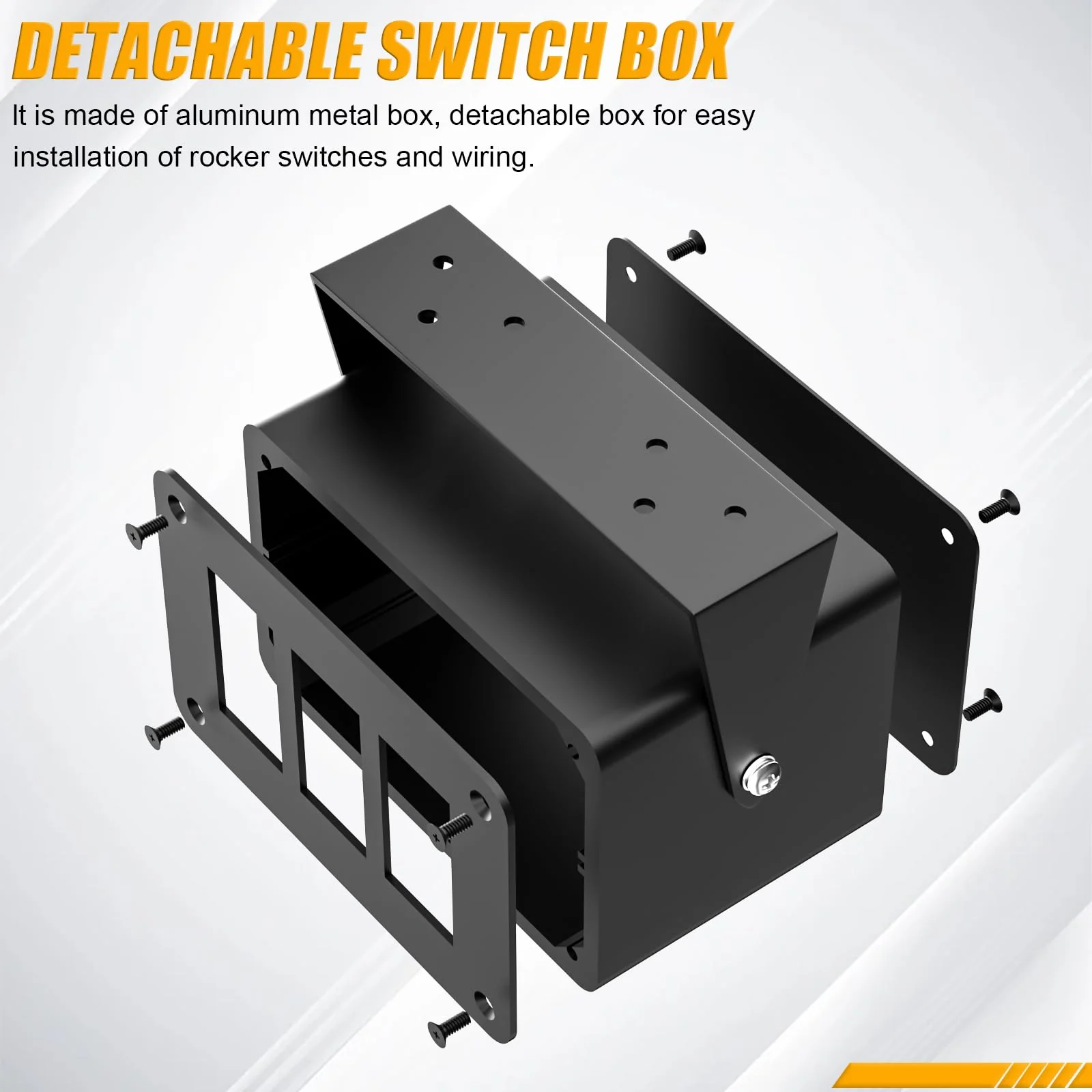 Rocker/Toggle Switch Box - 3 Gang Switches Installation housing for Pickup Truck Car UTV Off Road Marine… Small-3 Gang - Image 3