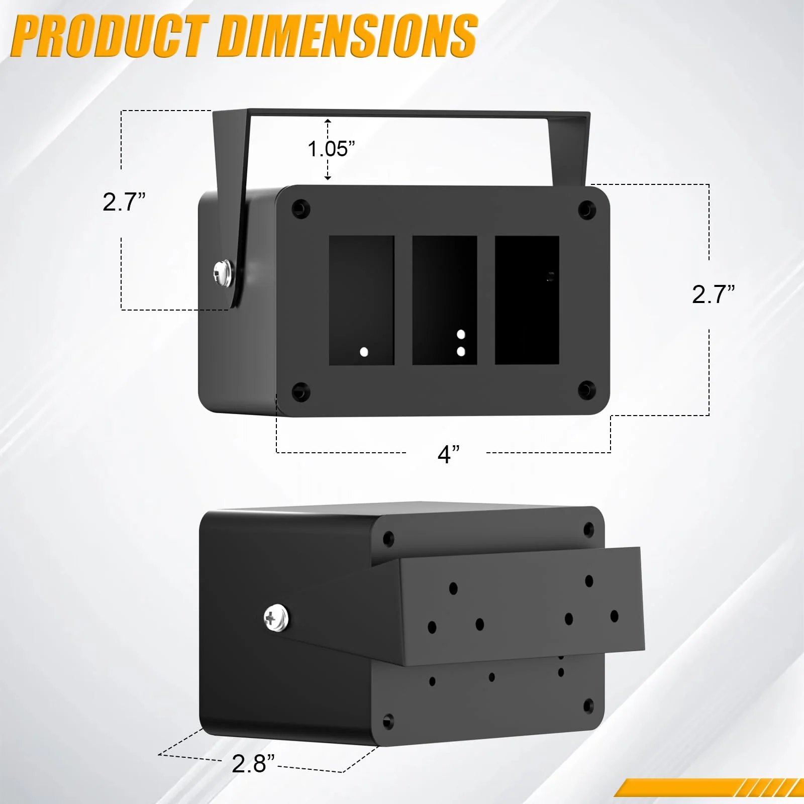 Rocker/Toggle Switch Box - 3 Gang Switches Installation housing for Pickup Truck Car UTV Off Road Marine… Small-3 Gang - Image 4