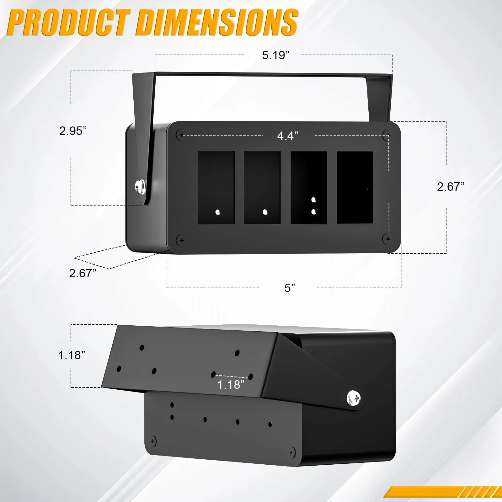 Rocker/Toggle Switch Box - 4 Gang Switches Installation housing for Pickup Truck Car UTV Off Road Marine… (Medium-4 Gang) Medium-4 Gang - Image 5