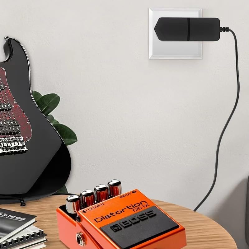 Rockhouse 9V Power Supply for Guitar Pedals, AC DC Adapter for Most Musical Instruments, 500mA, Center Negative - Image 5