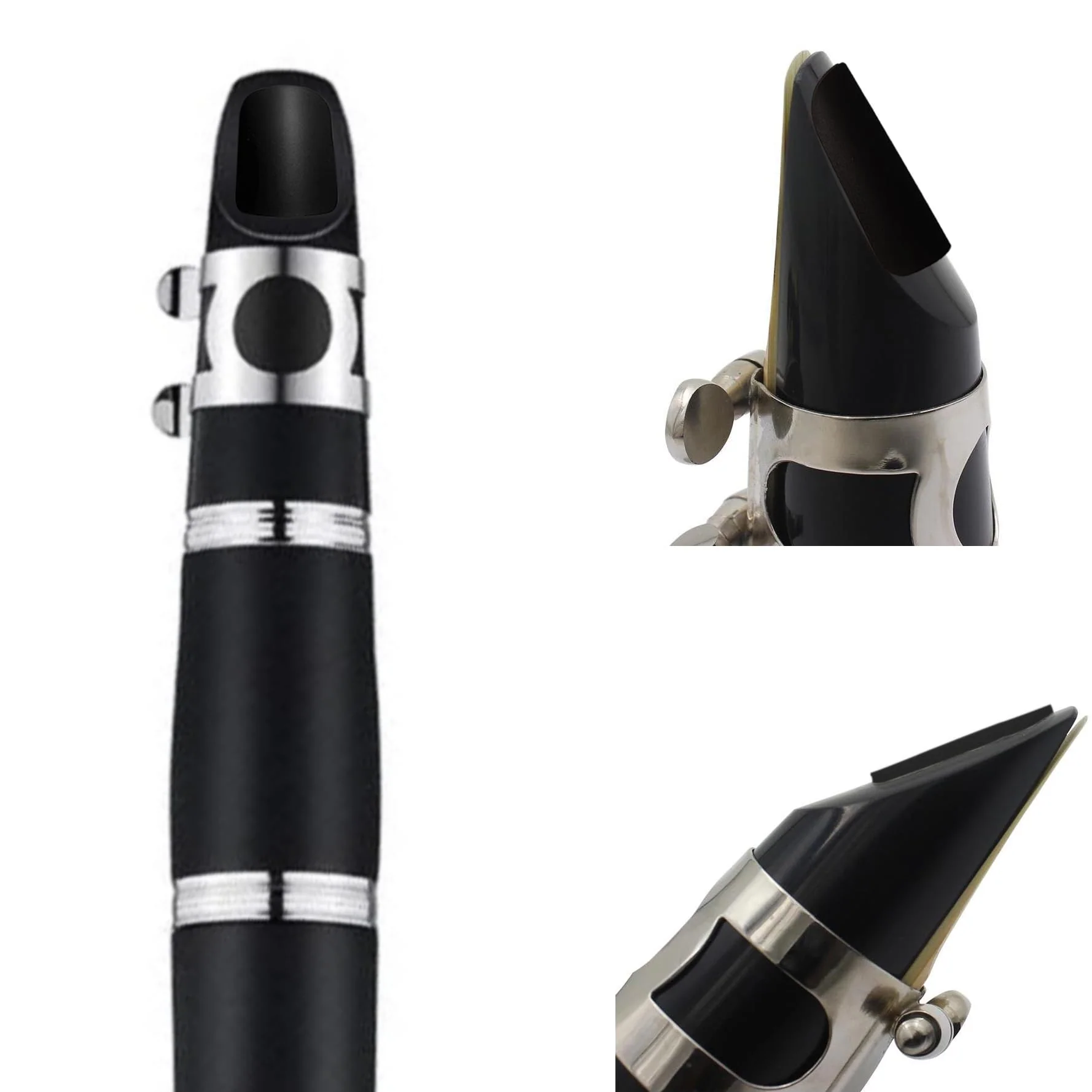 Rockhouse Clarinet Mouthpiece Pad Patch Teeth Cushions Mouth Cover Sticker Accessories for Clarinet Alto Tenor Saxophone, 0.5mm Black, 10-pack clarinet 0.5mm - Image 2
