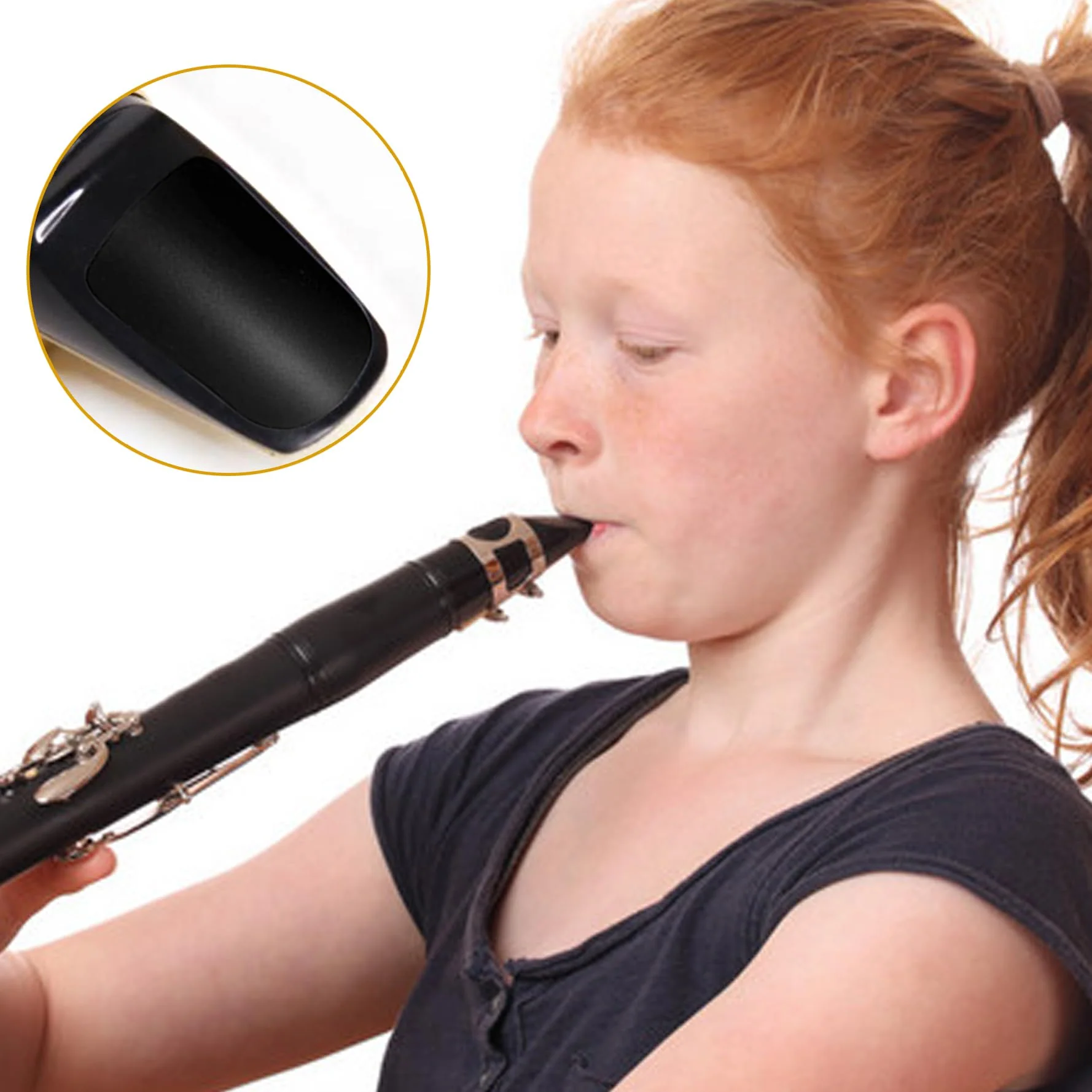 Rockhouse Clarinet Mouthpiece Pad Patch Teeth Cushions Mouth Cover Sticker Accessories for Clarinet Alto Tenor Saxophone, 0.5mm Black, 10-pack clarinet 0.5mm - Image 7