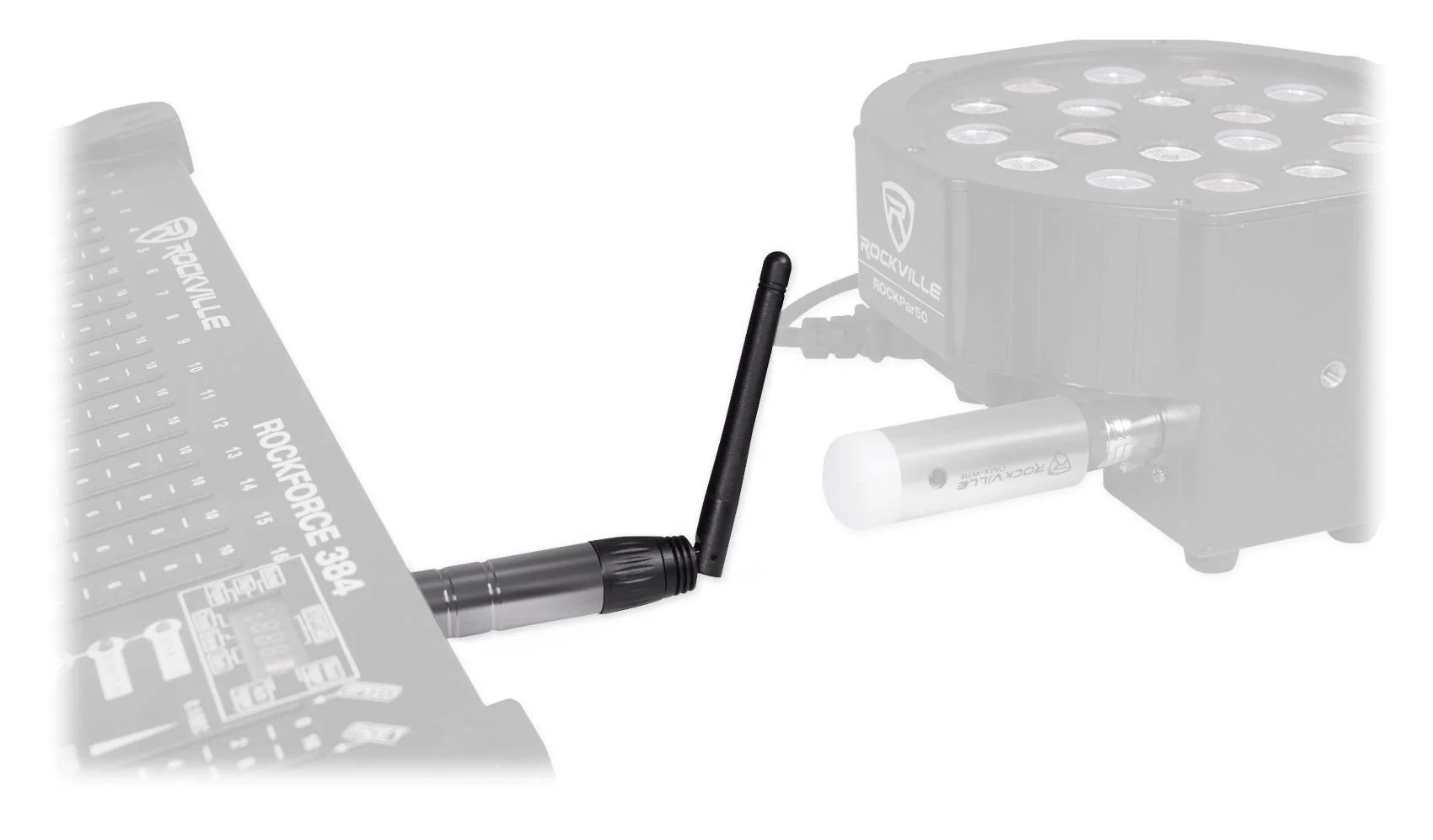 Rockville DMX-WTR 2.4GHz Wireless DMX Lighting Transmitter, 1968 Ft Range, 7 Group Control, 25 Receivers, GFSK Modulation, for DJs, Stage, and Event Lighting - Image 5