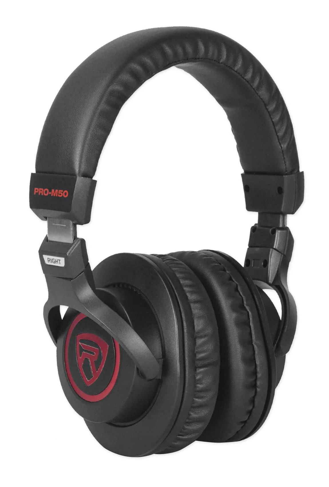 Rockville PRO-M50 SR 40mm Studio Headphones, 32 Ohm, Detachable Coil Cable, Sound Isolation, Durable Build, for Studio Monitoring and Podcasting Red - Image 2