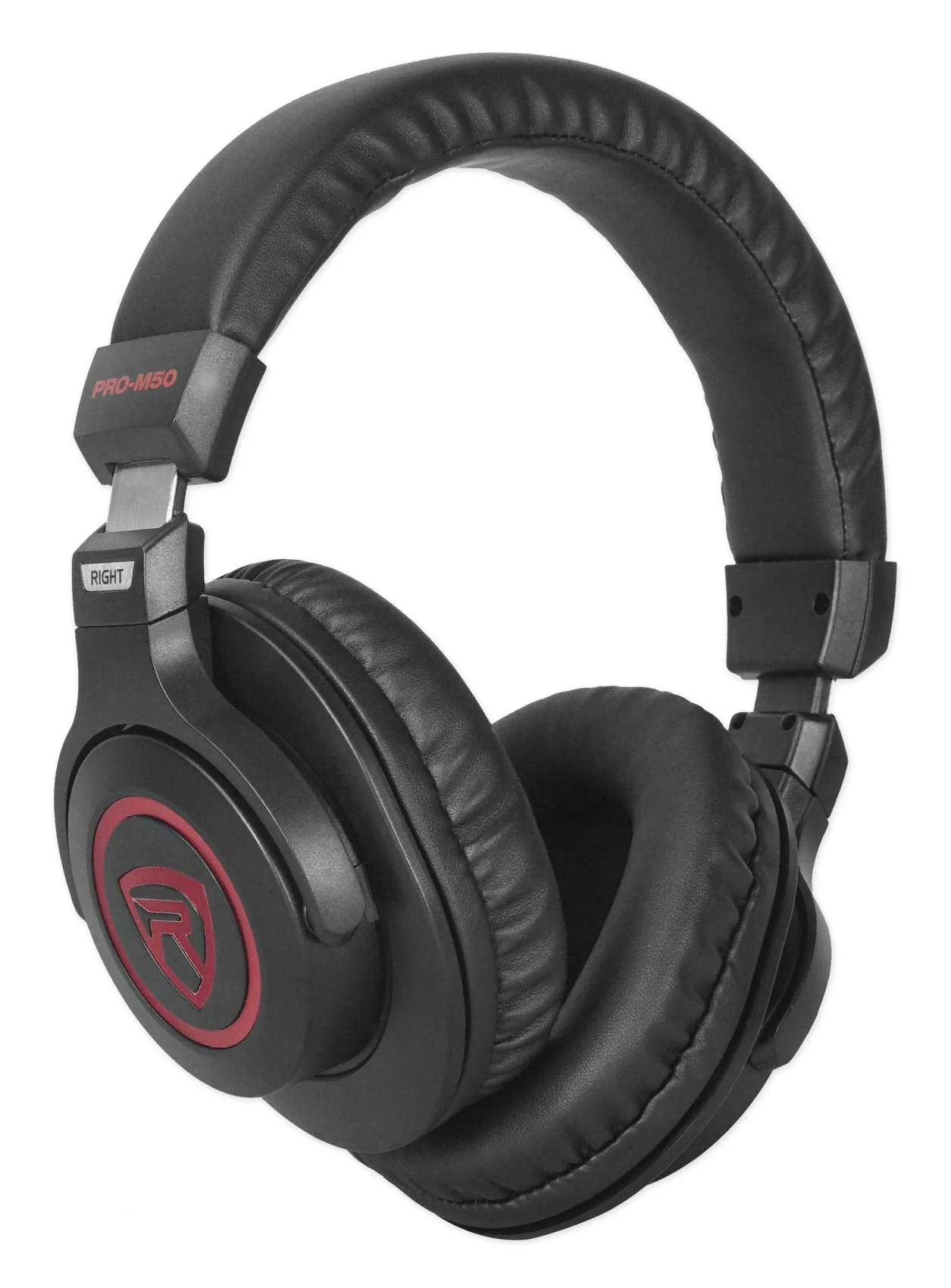 Rockville PRO-M50 SR 40mm Studio Headphones, 32 Ohm, Detachable Coil Cable, Sound Isolation, Durable Build, for Studio Monitoring and Podcasting Red - Image 3