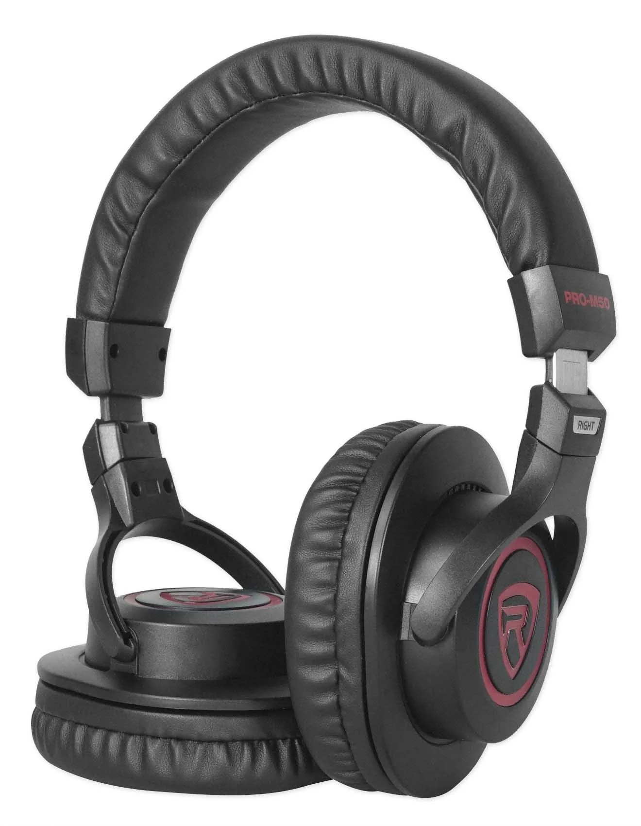 Rockville PRO-M50 SR 40mm Studio Headphones, 32 Ohm, Detachable Coil Cable, Sound Isolation, Durable Build, for Studio Monitoring and Podcasting Red - Image 4